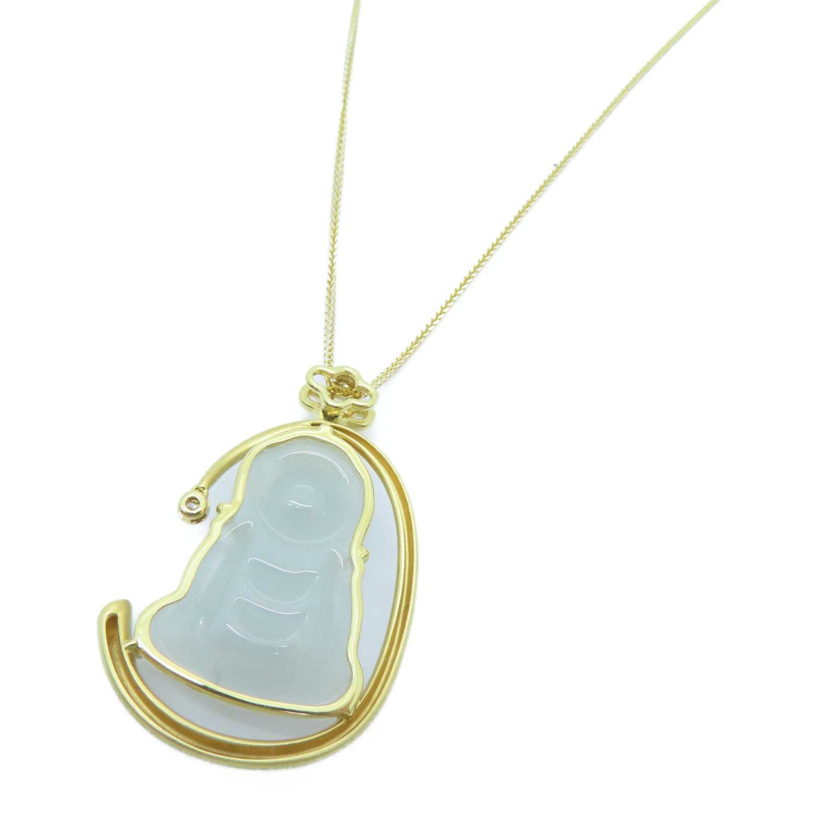 JEWELRY [Sharp Discount] 18K Gold Jade Necklace Necklace