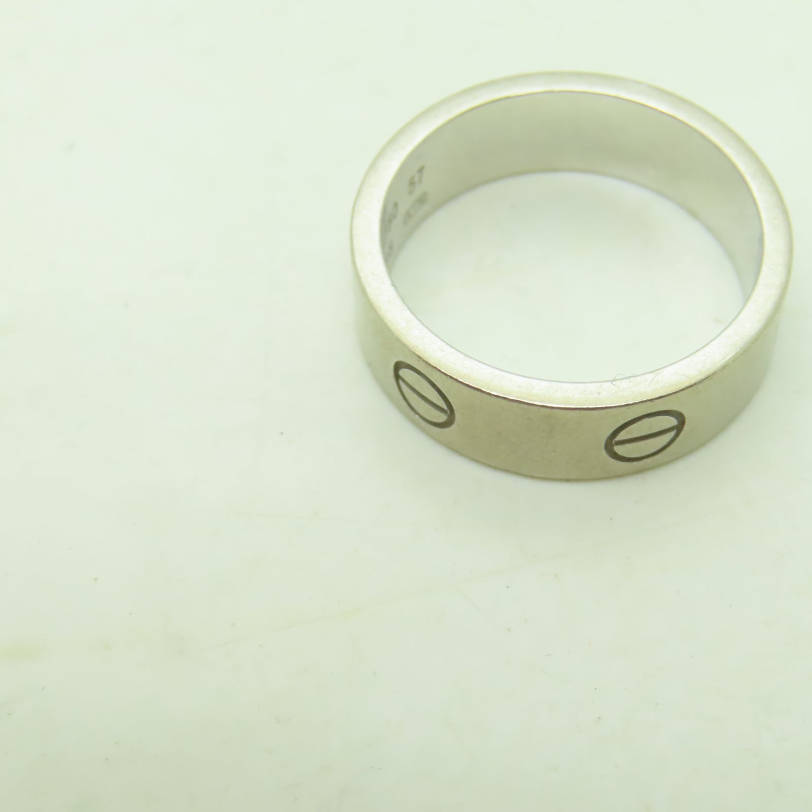 CARTIER 18K白金Love Ring戒指US#8