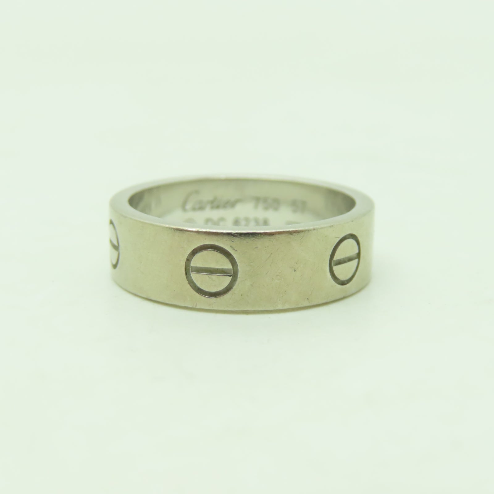 CARTIER 18K白金Love Ring戒指US#8