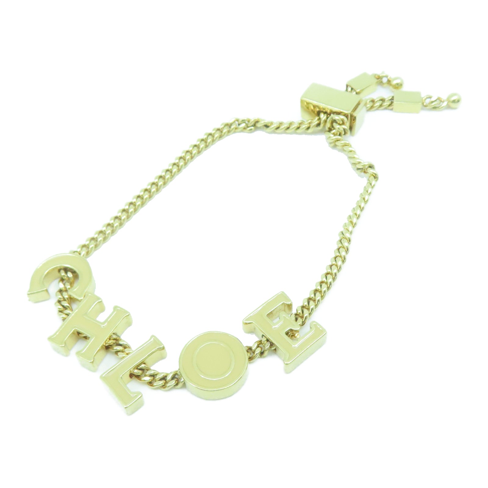Chloe 金屬Bracelet金扣手鏈金色