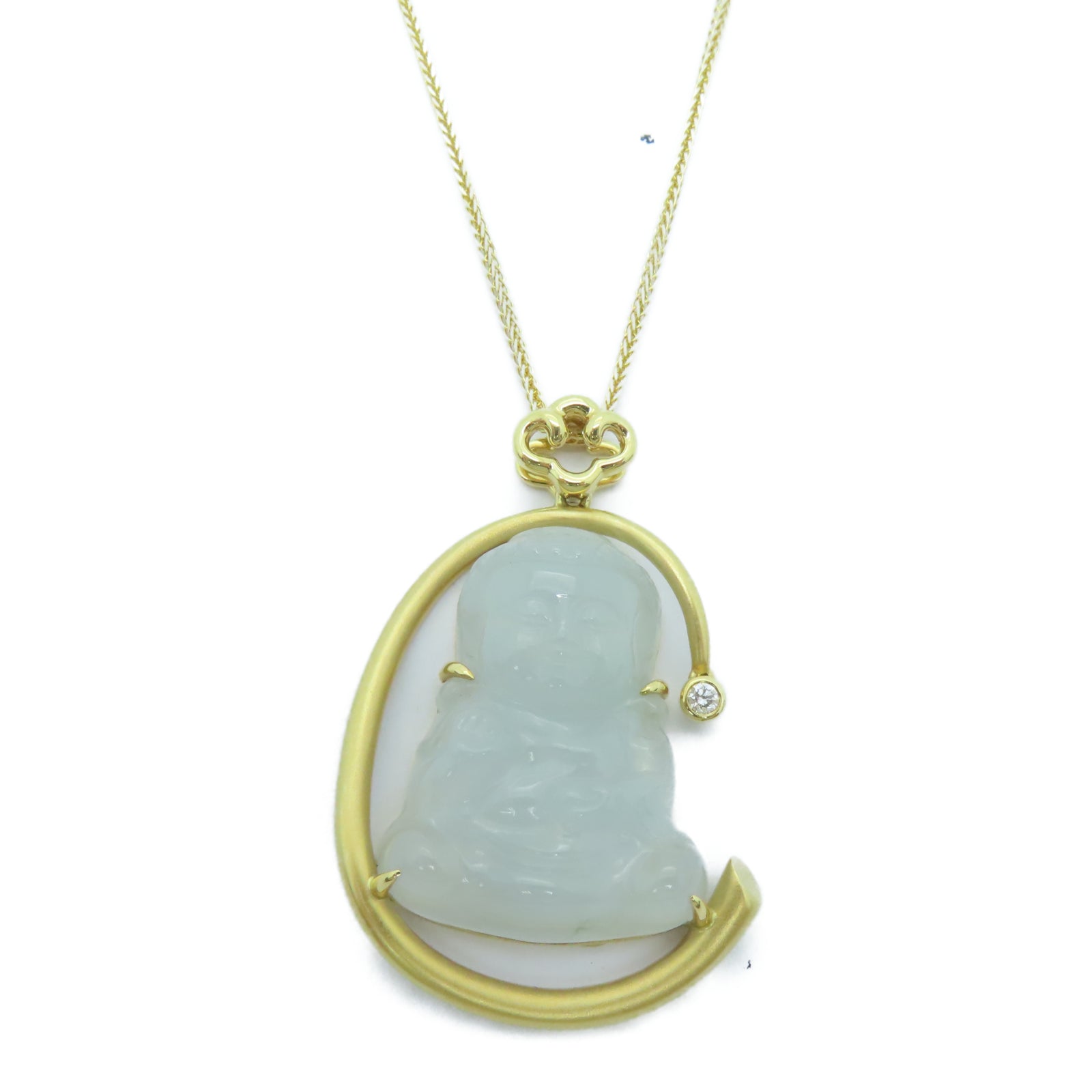 JEWELRY [Sharp Discount] 18K Gold Jade Necklace Necklace