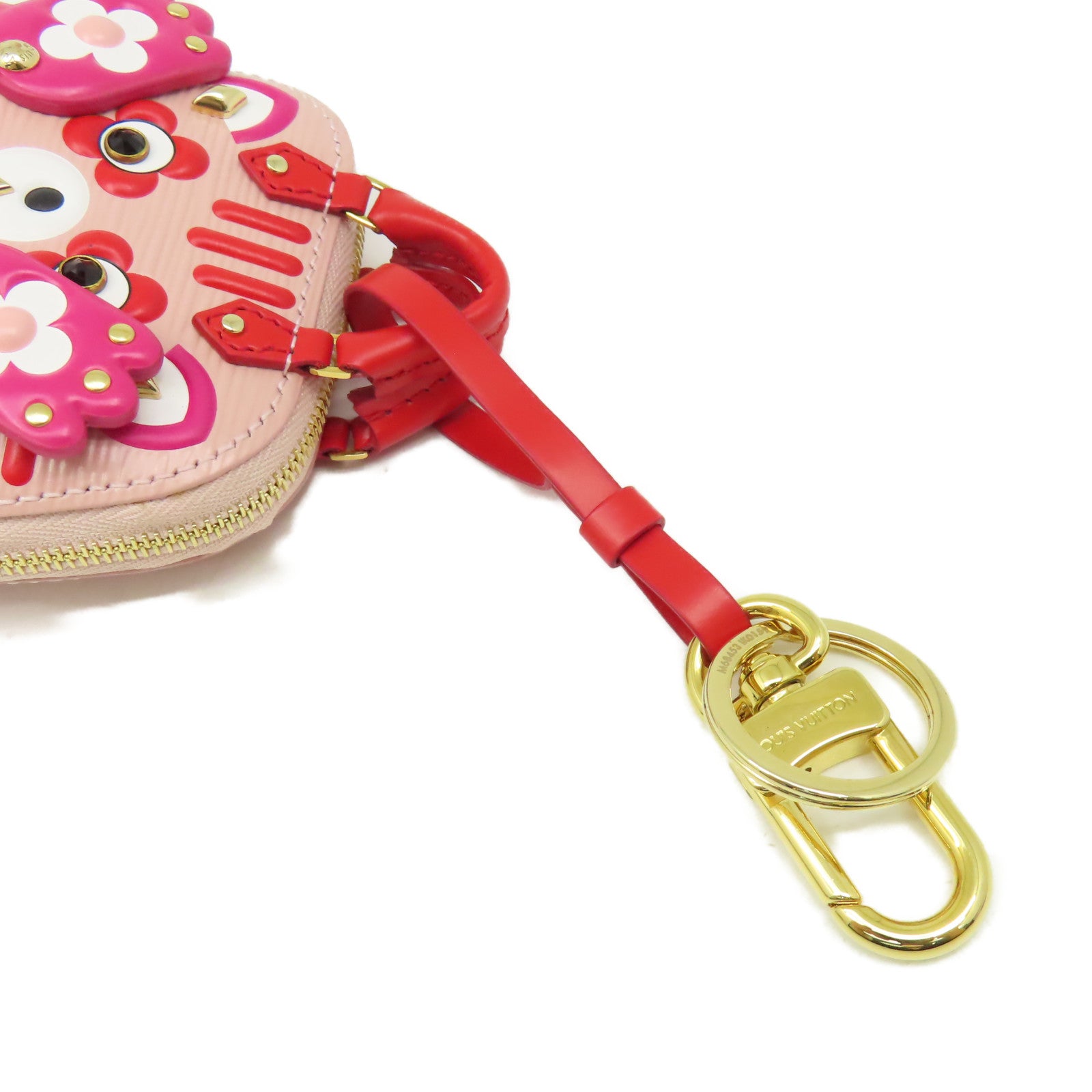 LOUIS VUITTON Epi Wild Puppet Alma Cat Bag Charm and Key Holder掛飾粉紅色/紅色