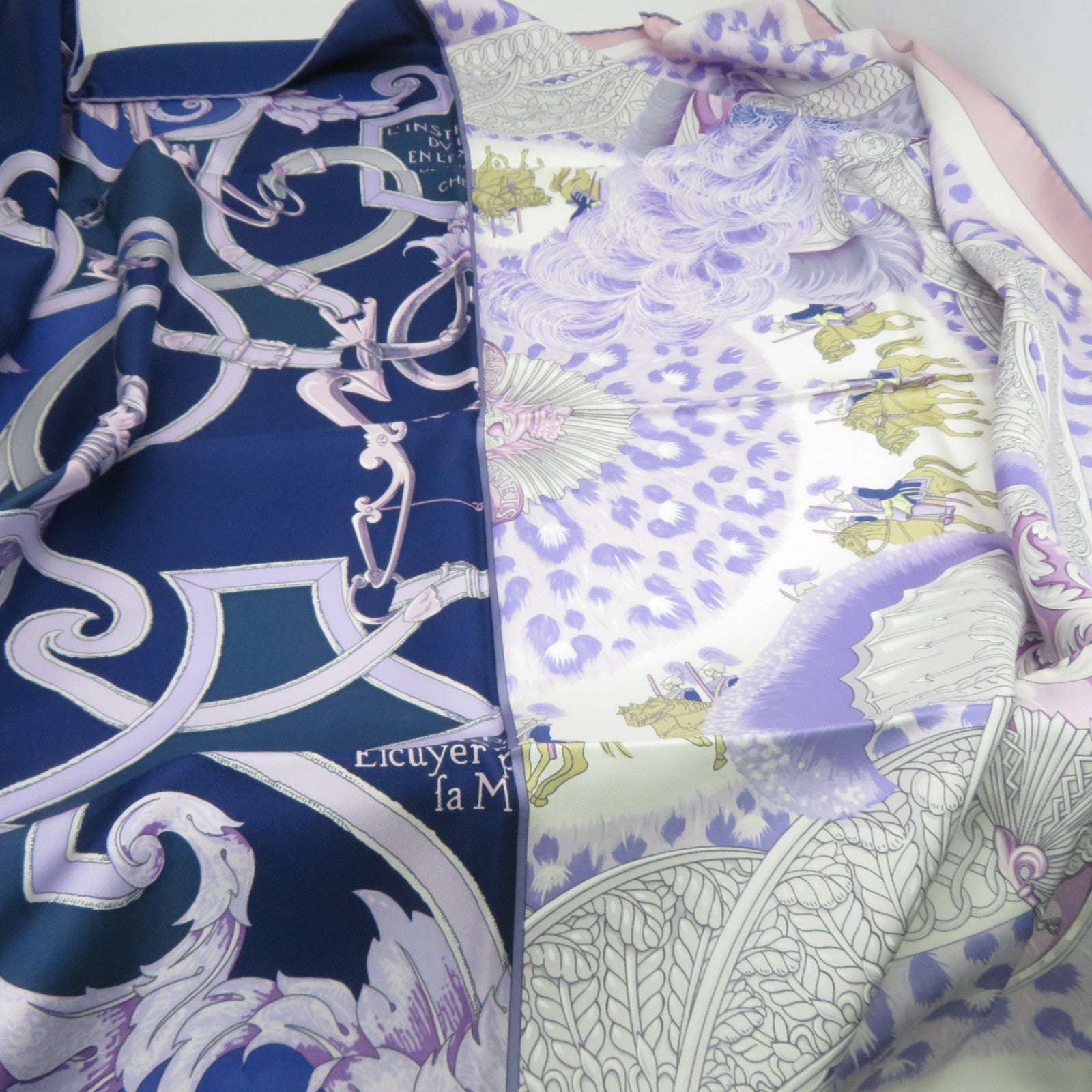 HERMES 絲質Scarf絲巾紫色