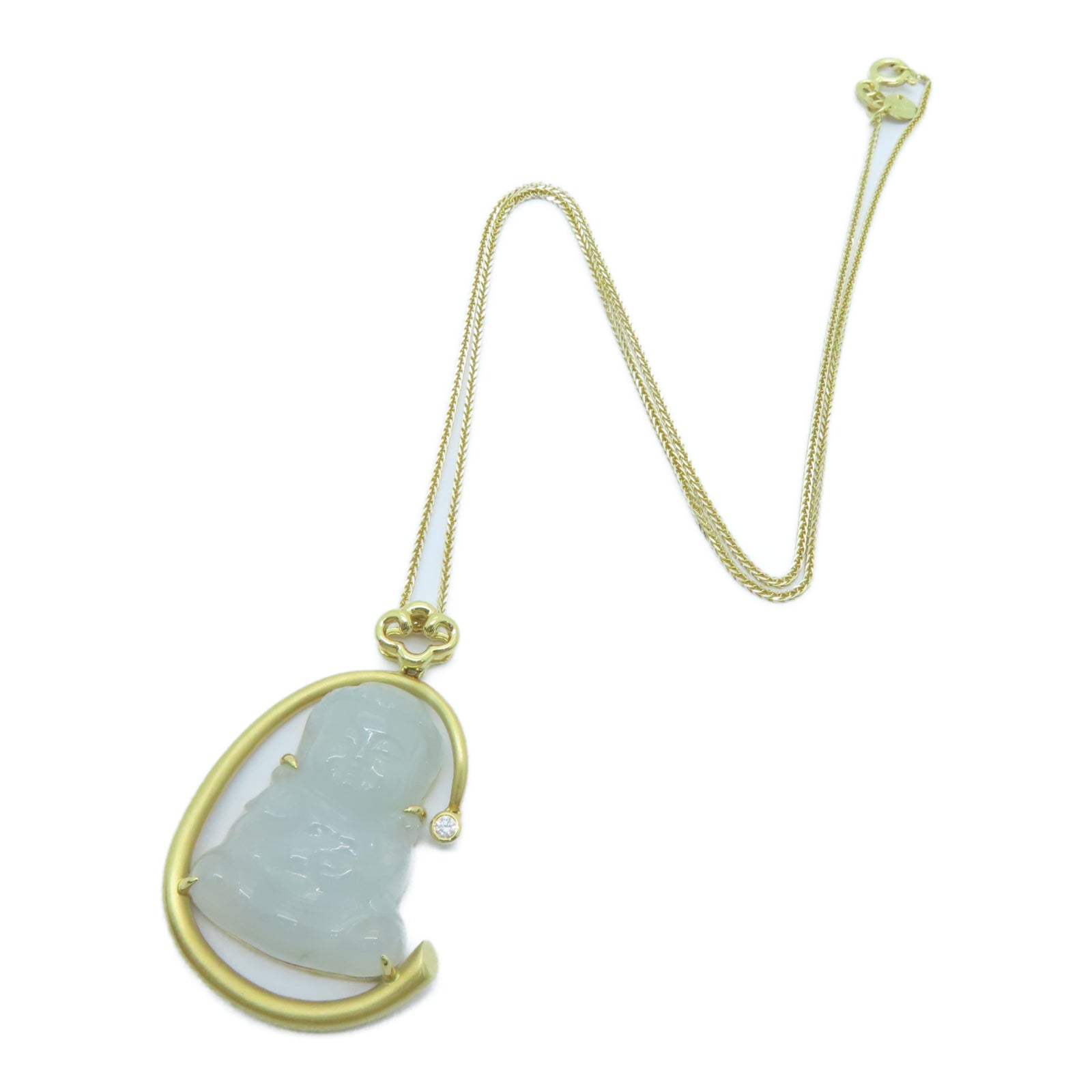 JEWELRY [Sharp Discount] 18K Gold Jade Necklace Necklace