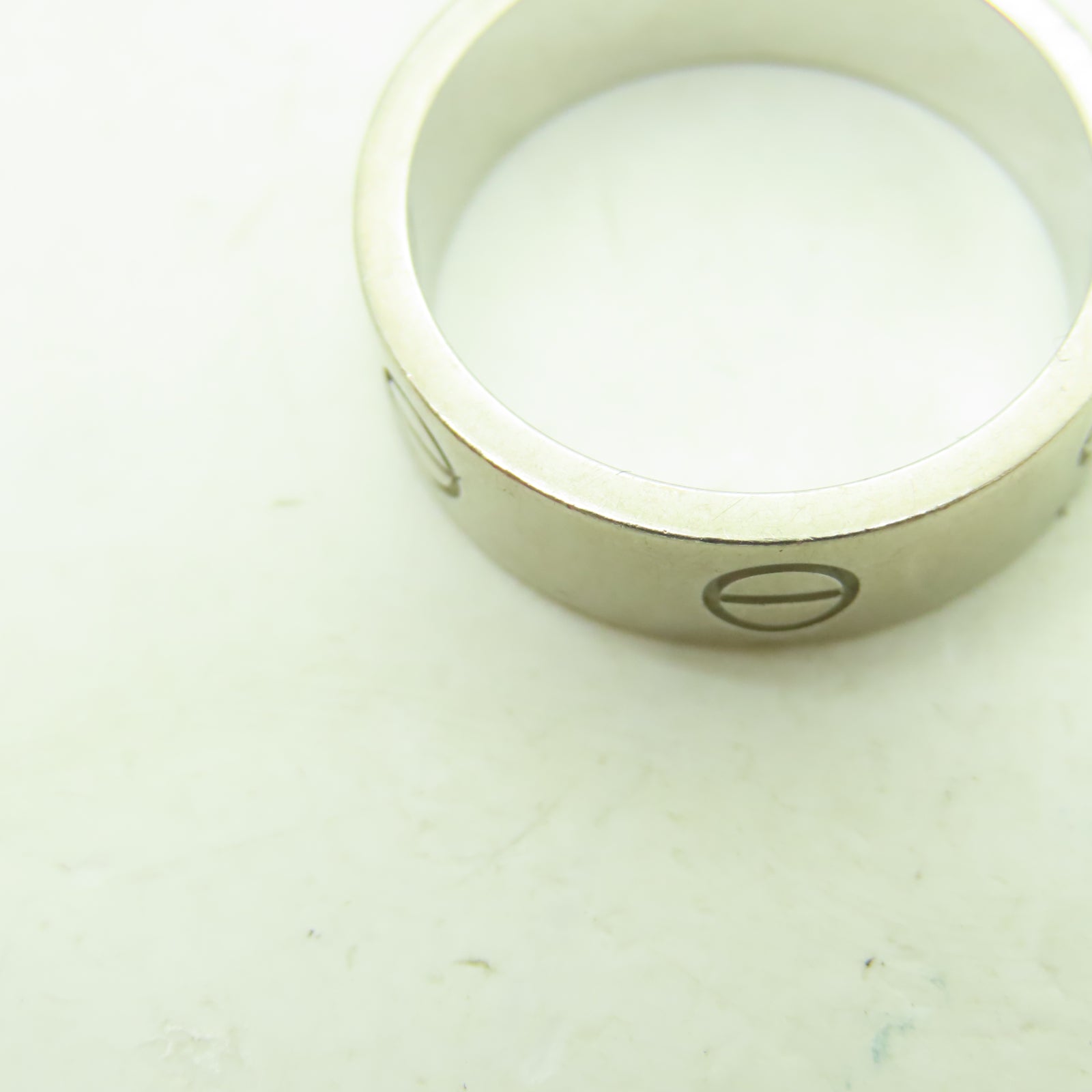 CARTIER 18K白金Love Ring戒指US#8