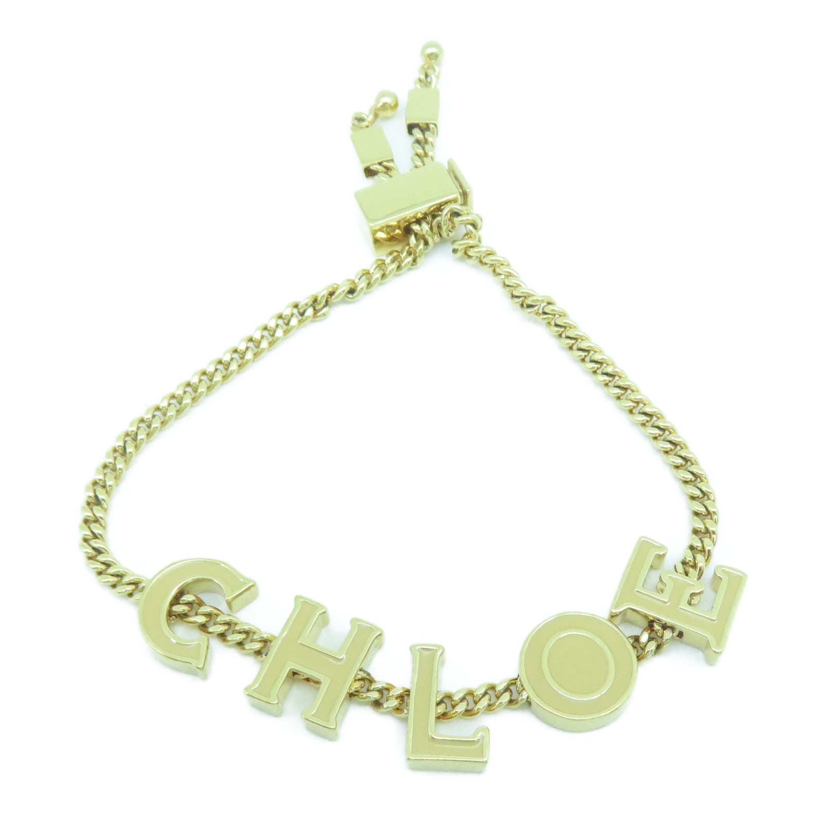 Chloe 金屬Bracelet金扣手鏈金色