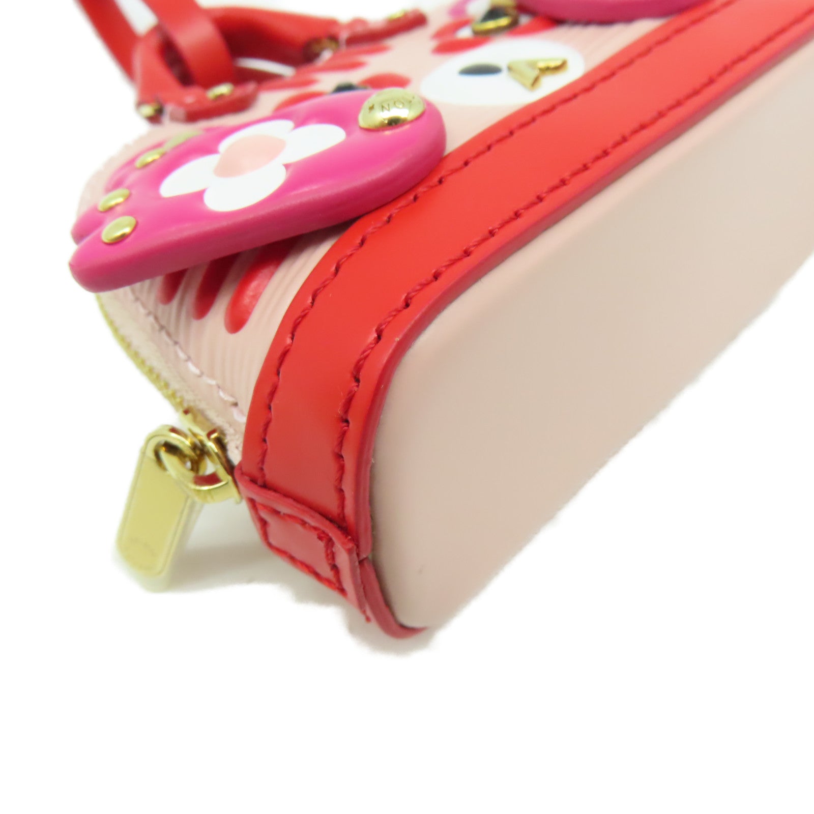 LOUIS VUITTON Epi Wild Puppet Alma Cat Bag Charm and Key Holder掛飾粉紅色/紅色