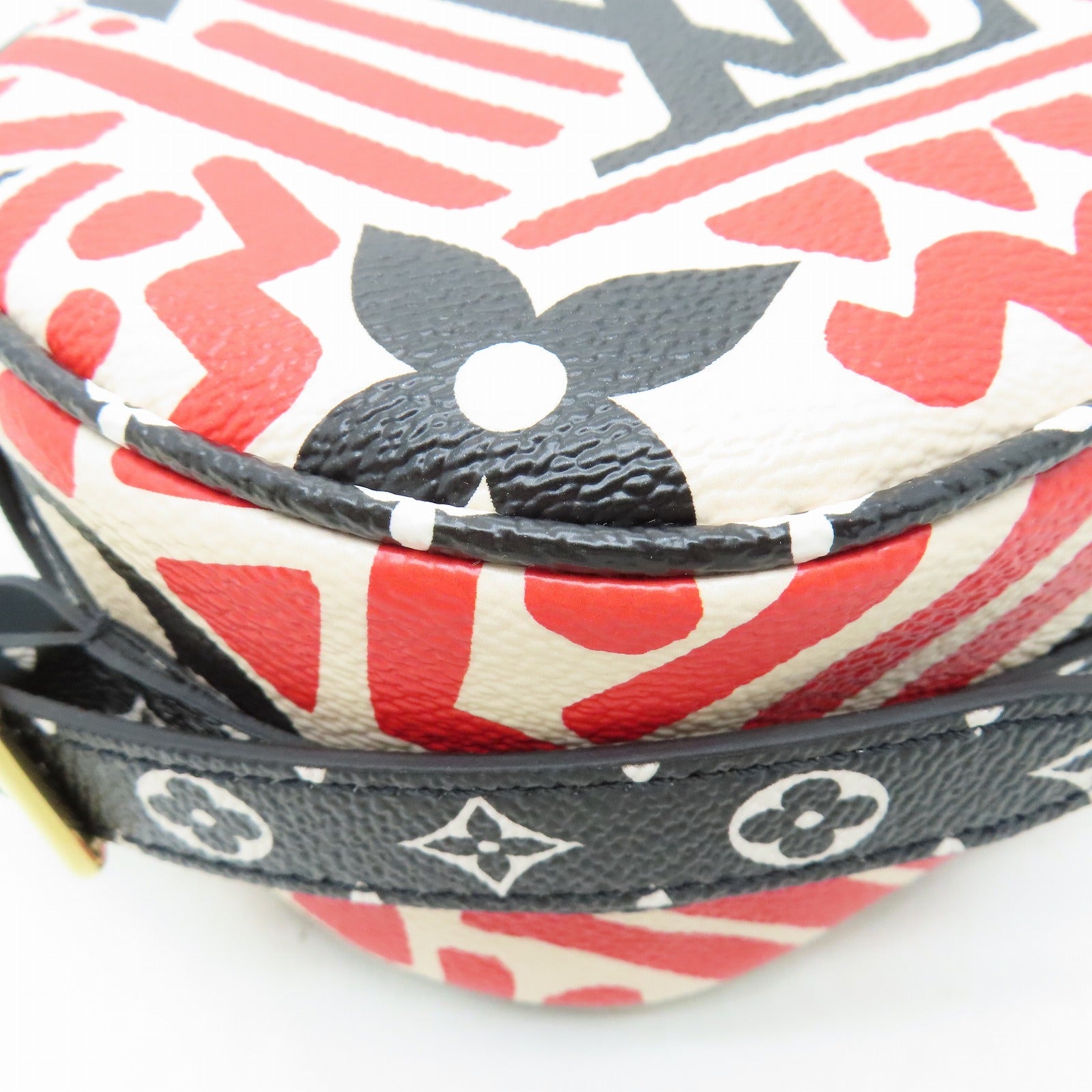 LOUIS VUITTON Clafoutis Giant Boite Chapeau金扣肩背袋紅色/黑色/白色