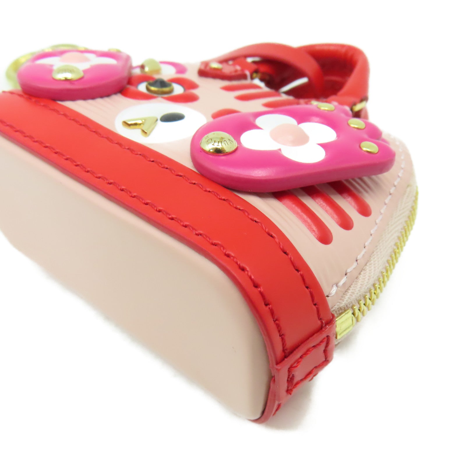LOUIS VUITTON Epi Wild Puppet Alma Cat Bag Charm and Key Holder掛飾粉紅色/紅色