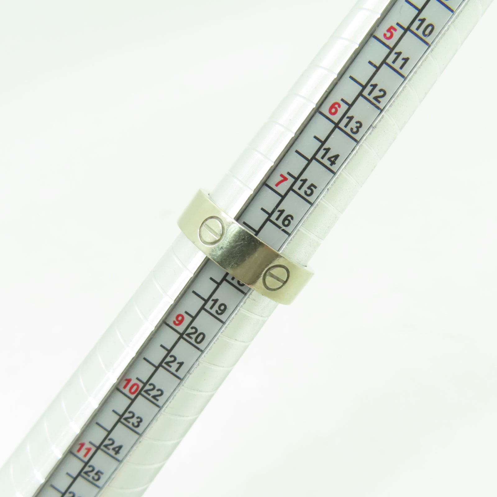 CARTIER 18K白金Love Ring戒指US#8