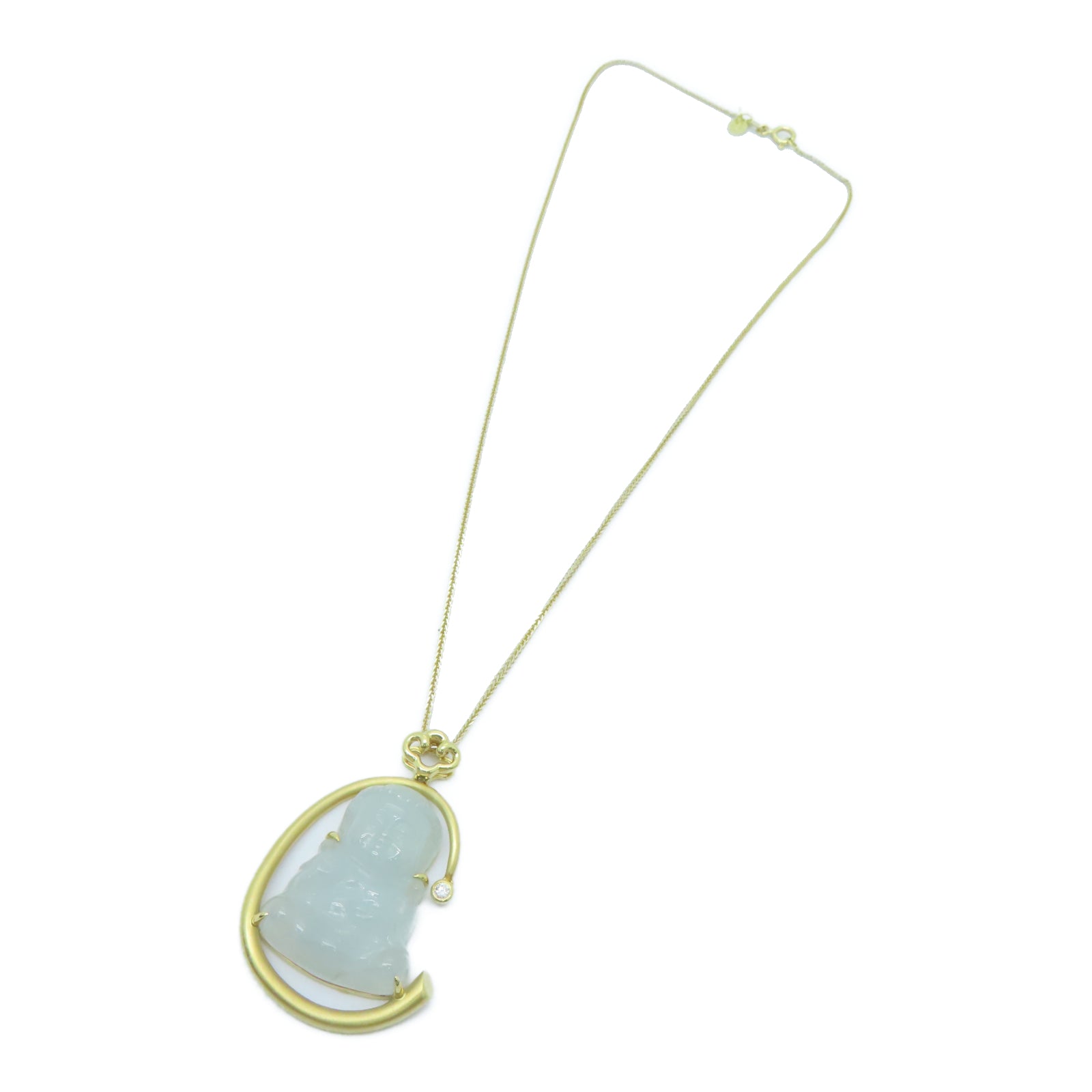 JEWELRY [Sharp Discount] 18K Gold Jade Necklace Necklace
