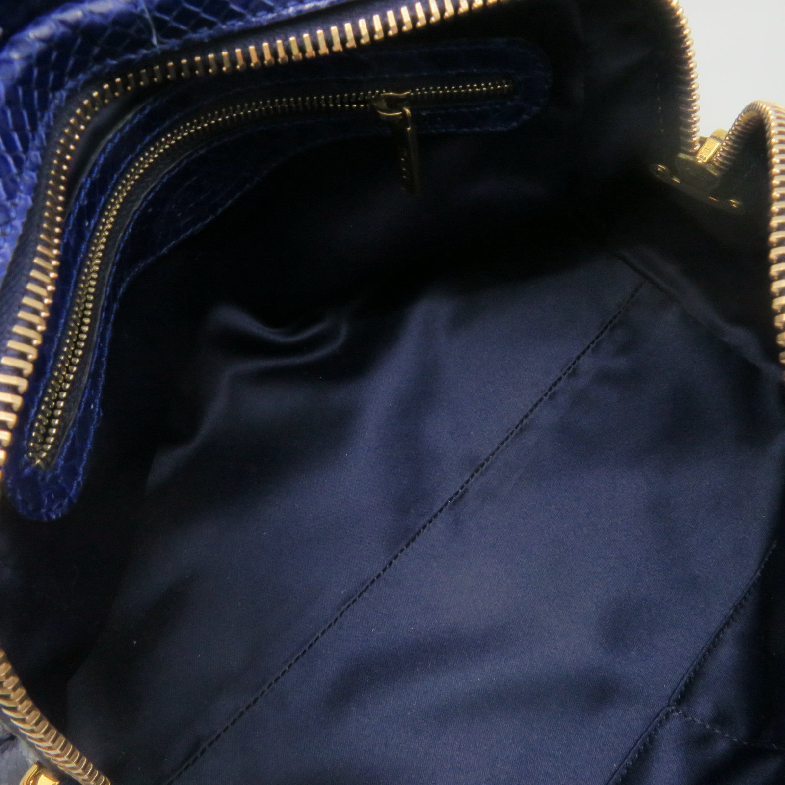 TOD’S 蛇皮皮革2Way Shoulder Bag手挽肩背兩用袋藍色