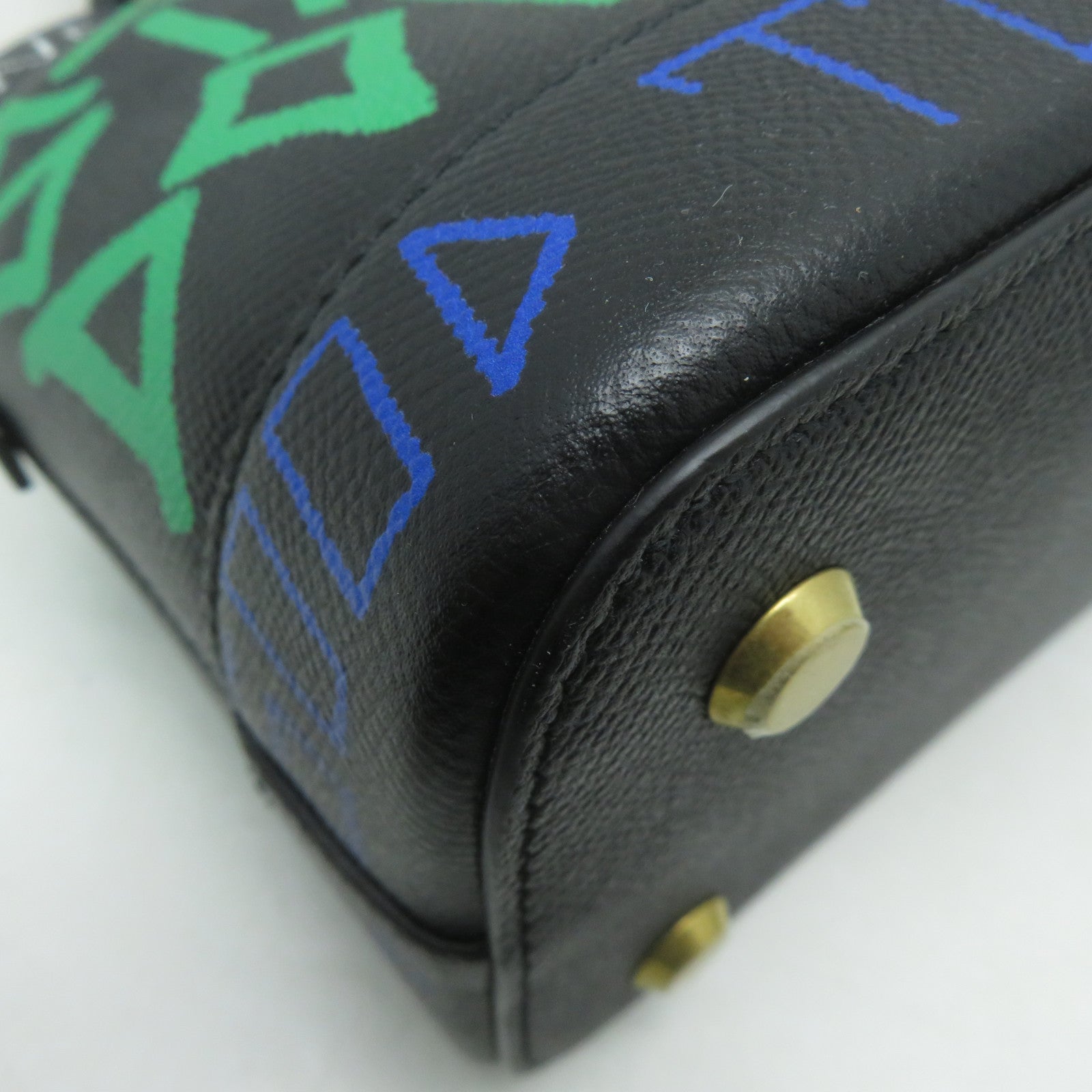 BALENCIAGA 牛皮皮革Graffiti Ville金扣手挽肩背兩用袋黑色