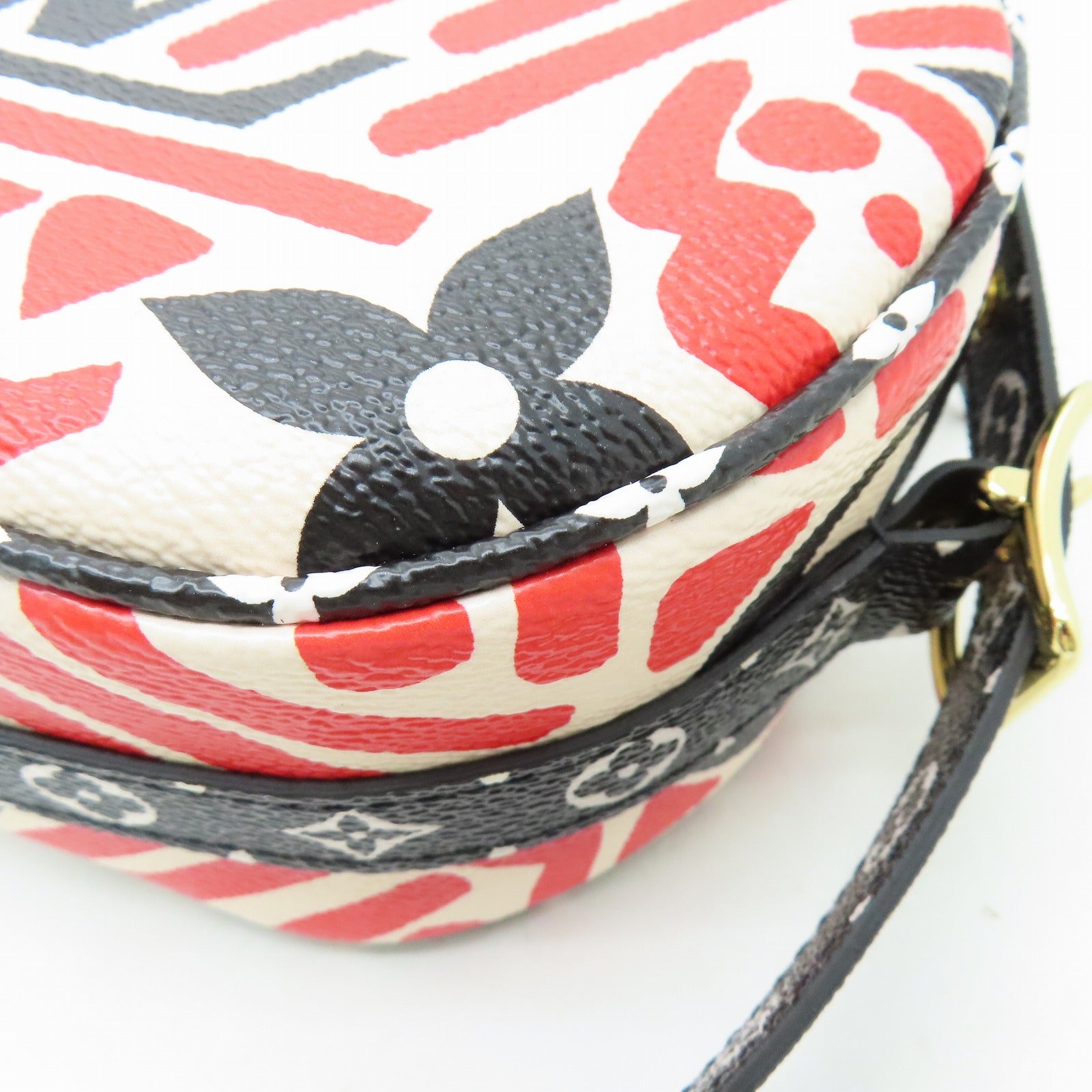 LOUIS VUITTON Clafoutis Giant Boite Chapeau金扣肩背袋紅色/黑色/白色