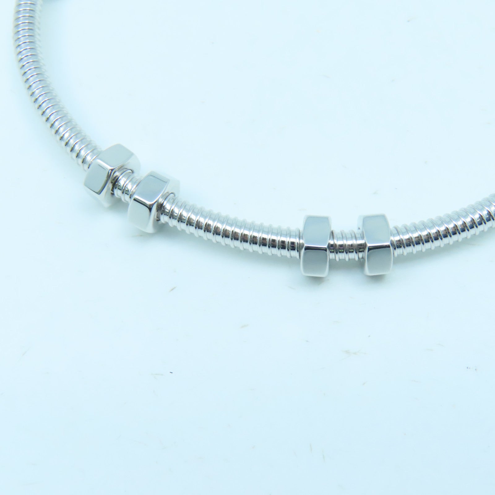 CARTIER 18K白金Ecrou De Cartier手鐲銀色Cartier##19