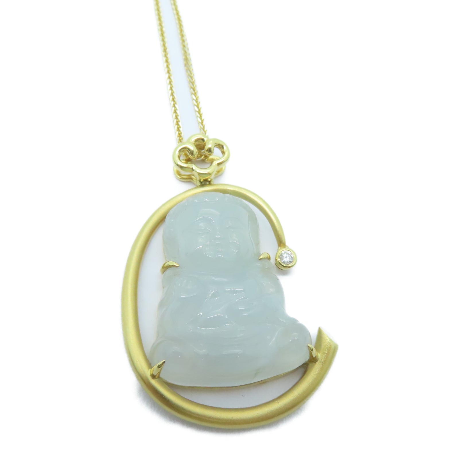 JEWELRY [Sharp Discount] 18K Gold Jade Necklace Necklace