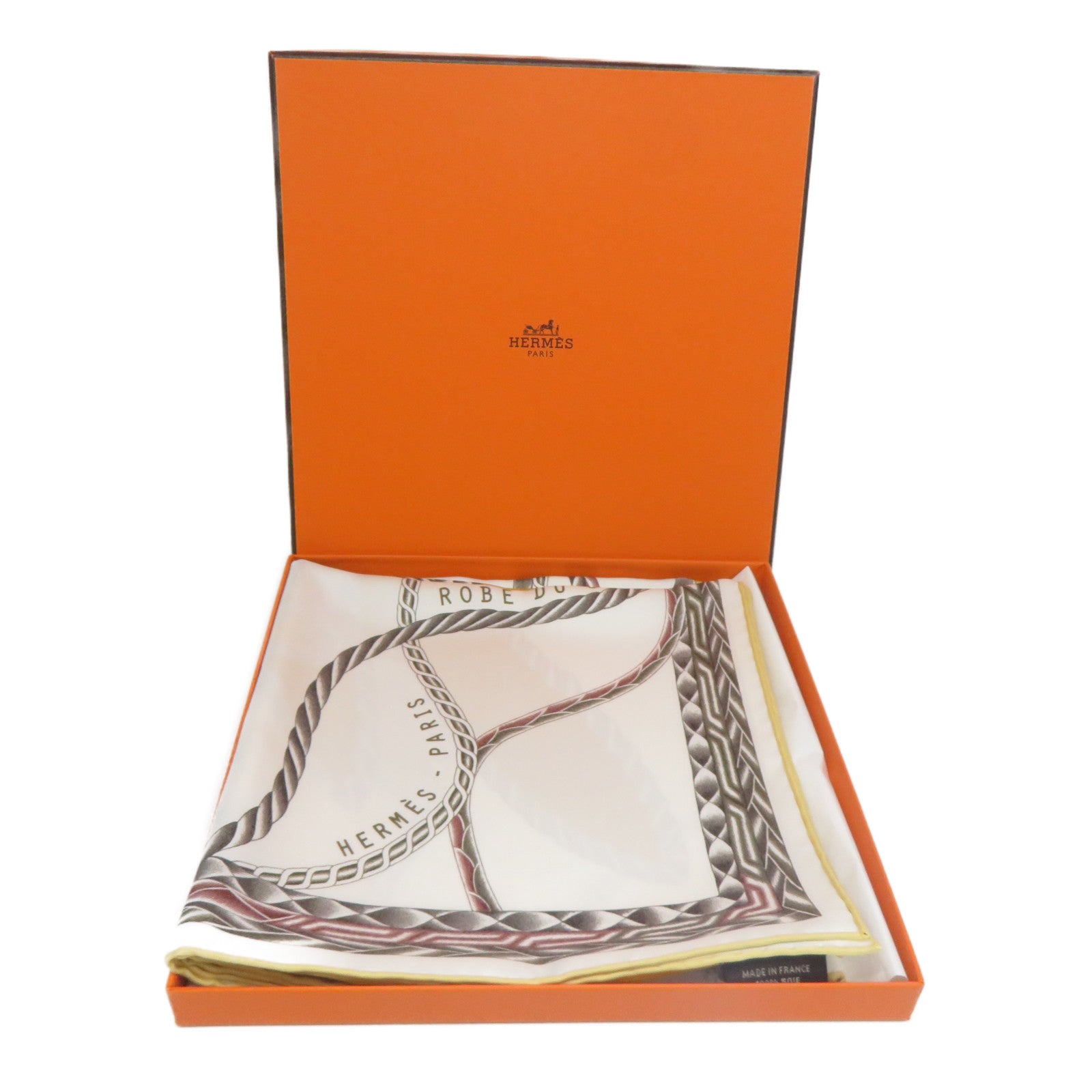 HERMES 【激減優惠】絲質Scarf絲巾白色