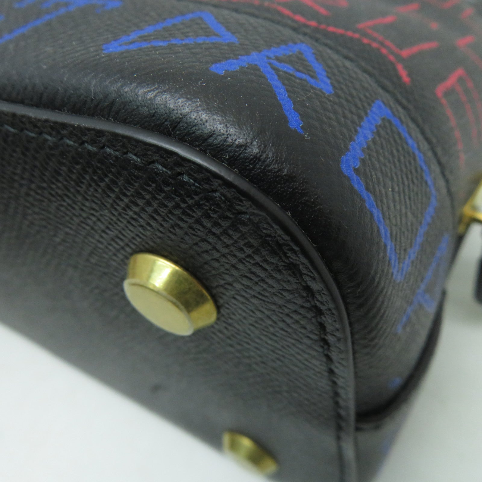 BALENCIAGA 牛皮皮革Graffiti Ville金扣手挽肩背兩用袋黑色