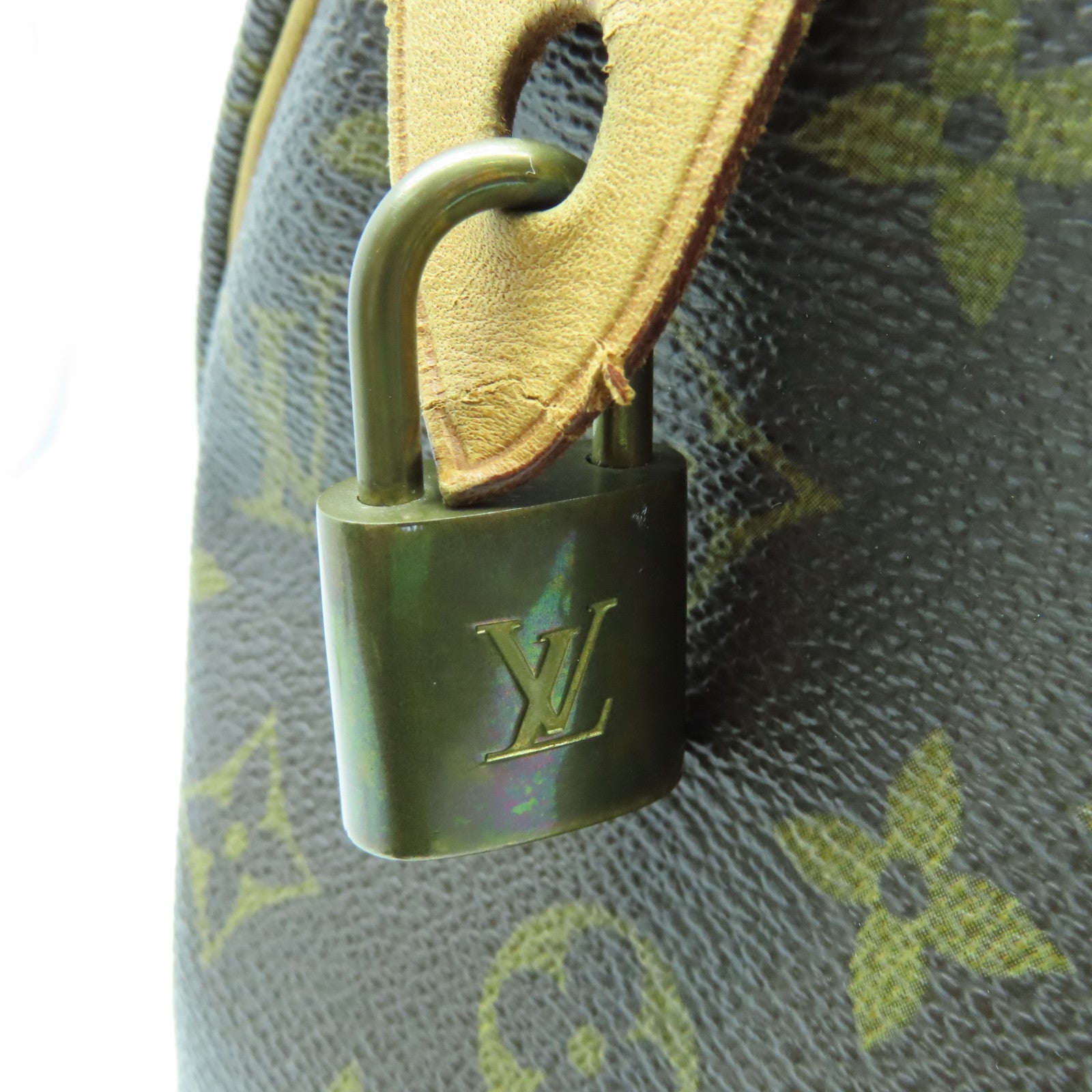 LOUIS VUITTON Monogram Speedy 25金扣手挽袋啡色