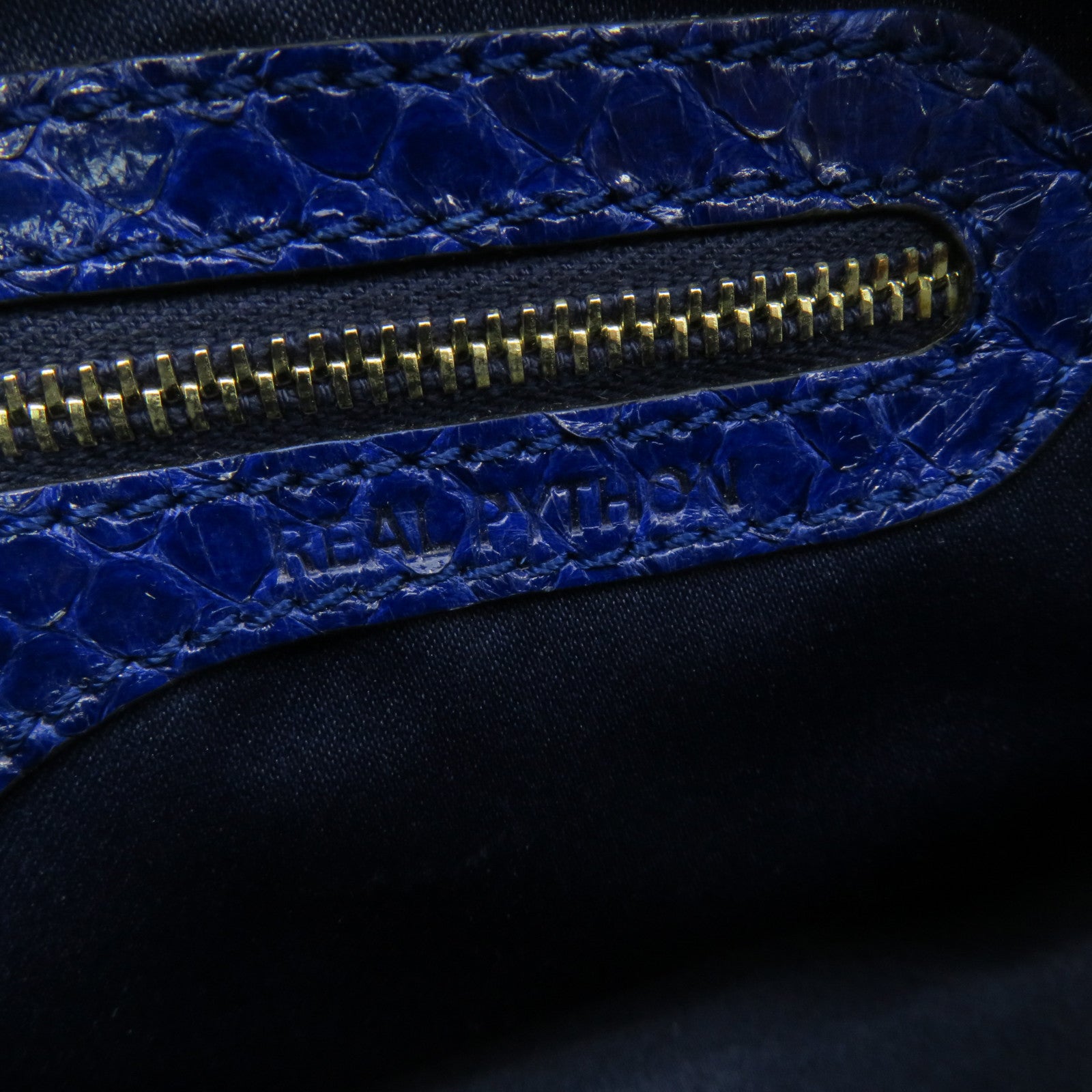 TOD’S 蛇皮皮革2Way Shoulder Bag手挽肩背兩用袋藍色