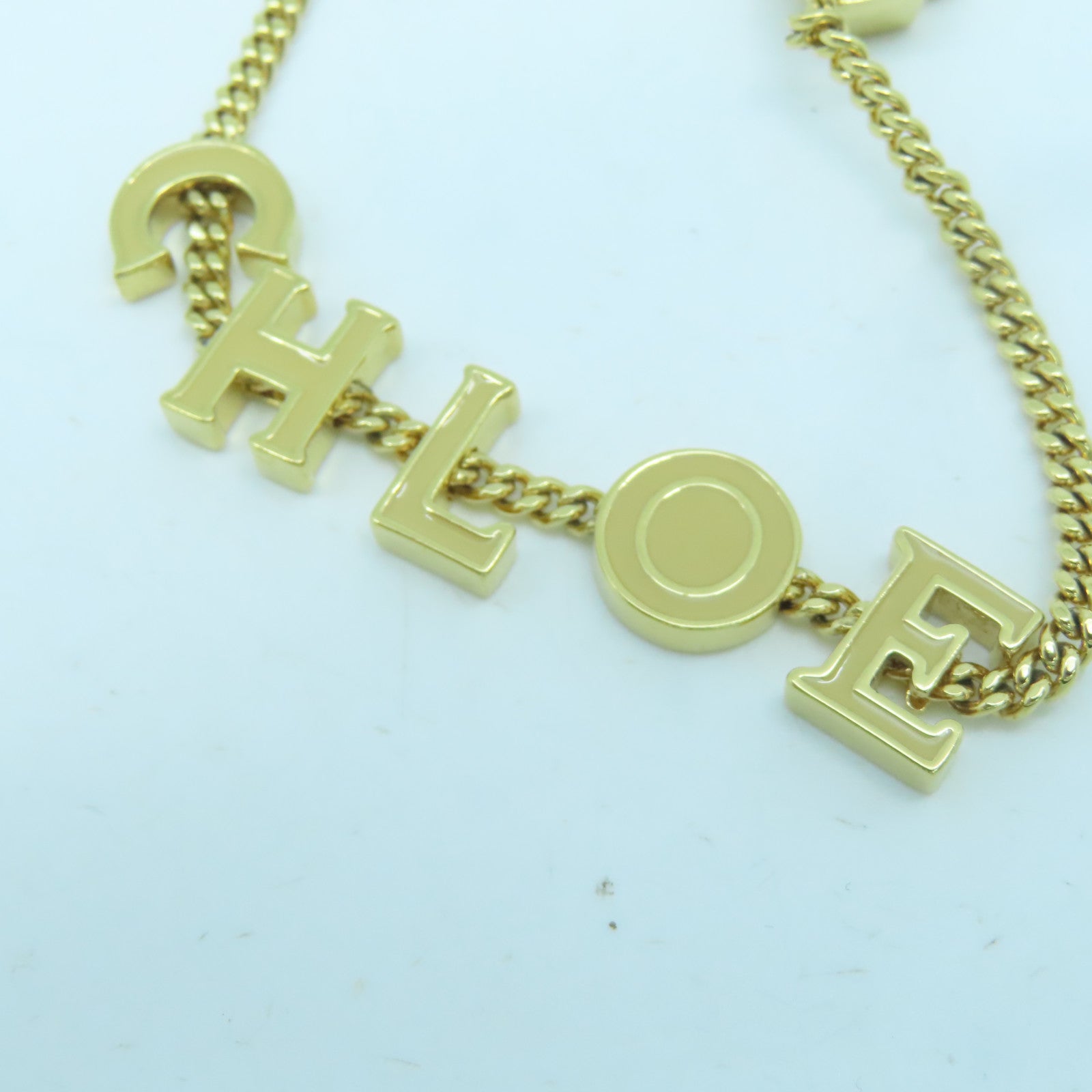 Chloe 金屬Bracelet金扣手鏈金色