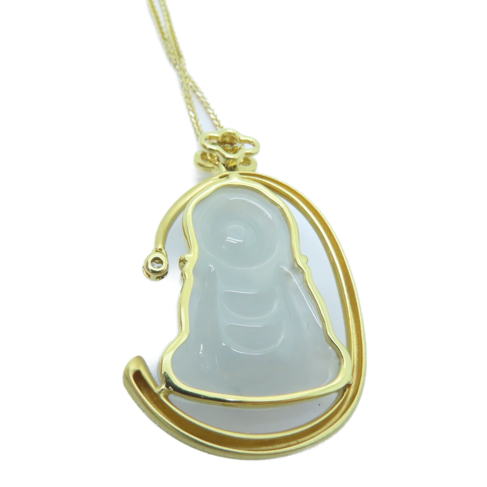 JEWELRY [Sharp Discount] 18K Gold Jade Necklace Necklace