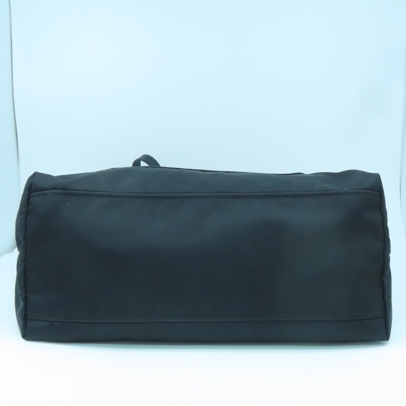 PRADA Nylon Shoulder Bag Silver Buckle Shoulder Bag Black
