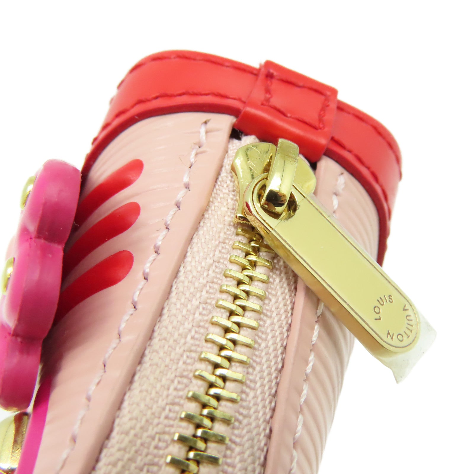 LOUIS VUITTON Epi Wild Puppet Alma Cat Bag Charm and Key Holder掛飾粉紅色/紅色