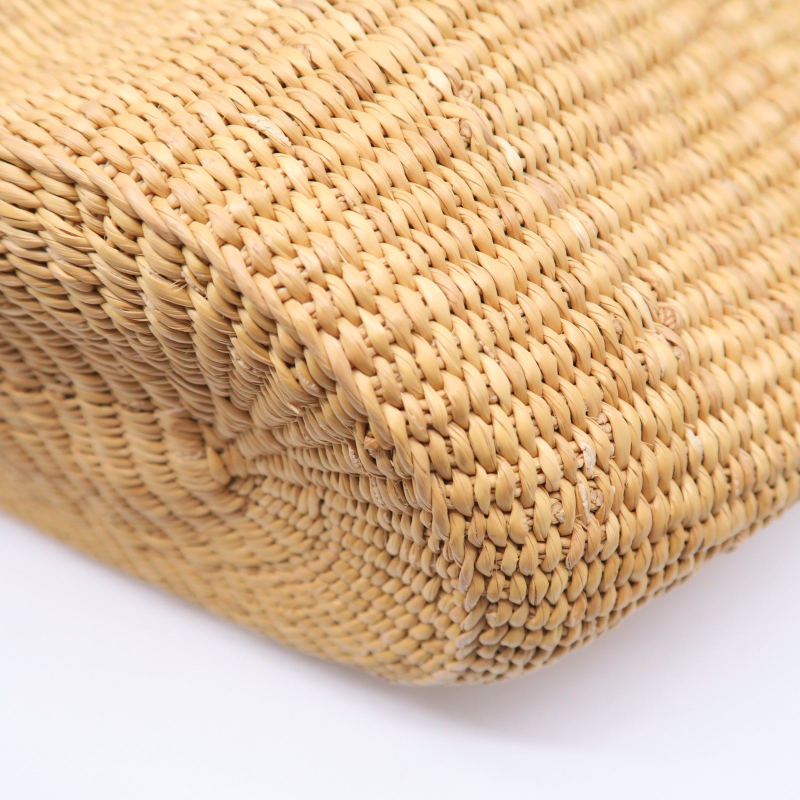LOEWE Grass/牛皮皮革Shell Basket Bag手挽袋啡色
