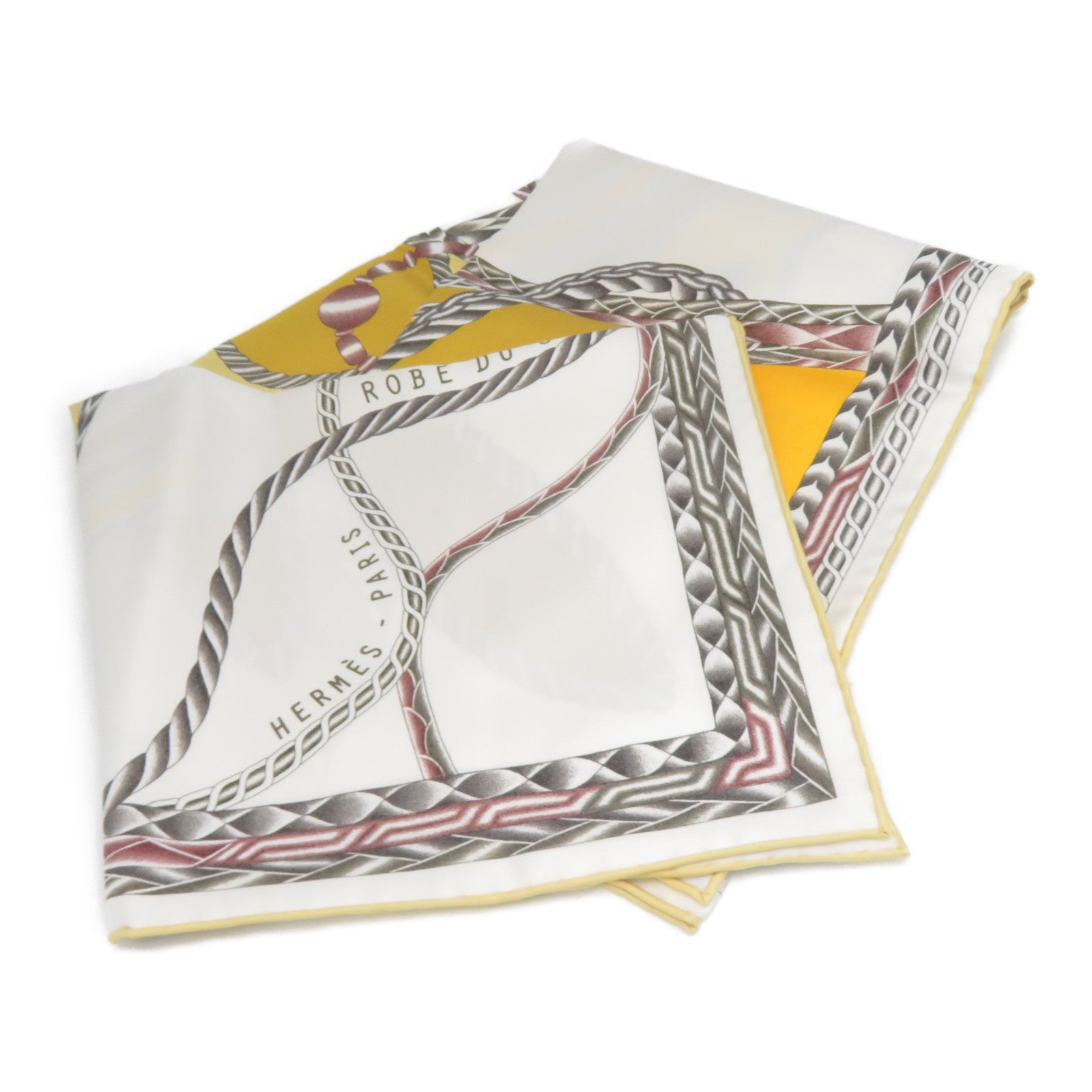 HERMES 【激減優惠】絲質Scarf絲巾白色