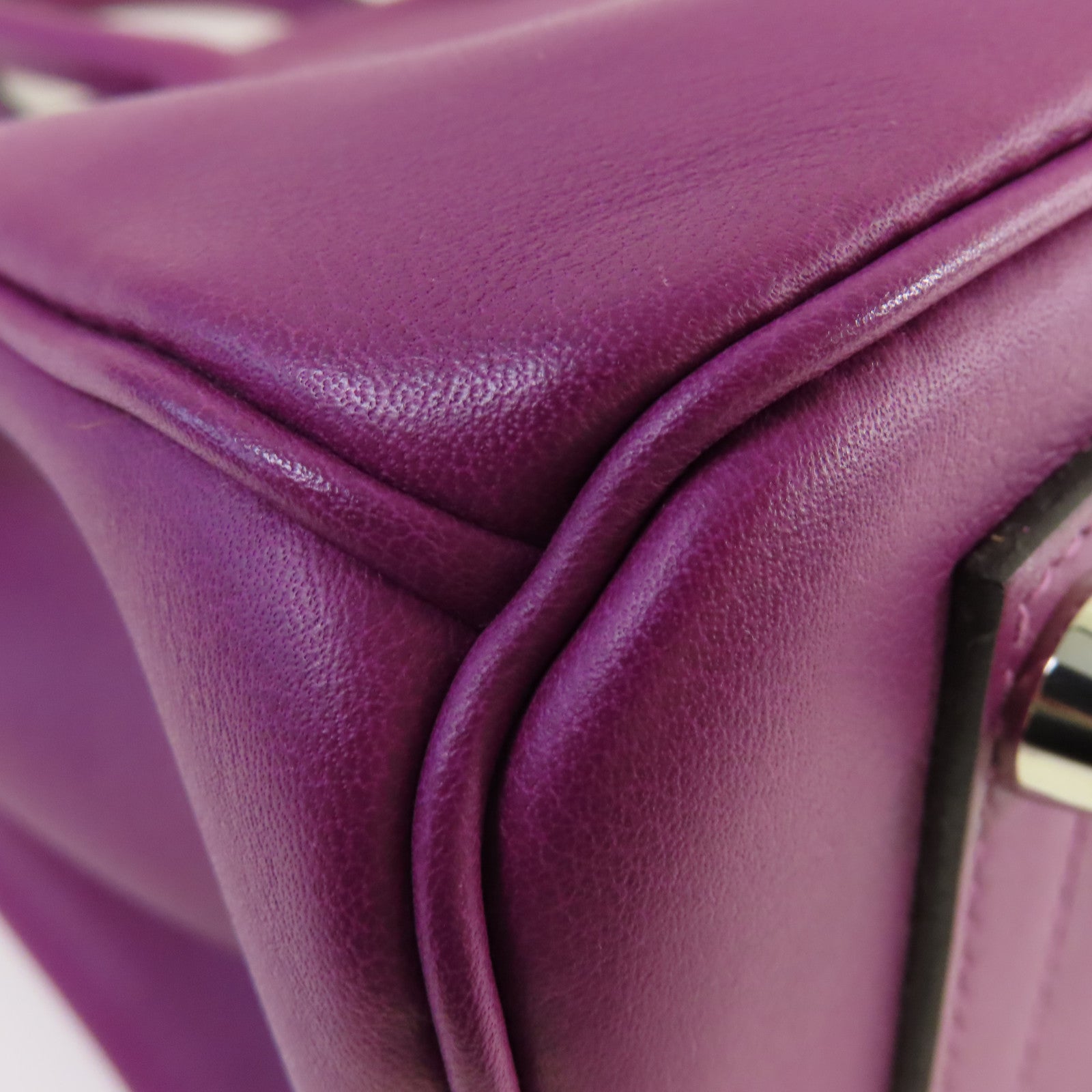 HERMES Swift皮革Birkin 25 Hand Bag銀扣手挽袋Anemone/海葵紫色
