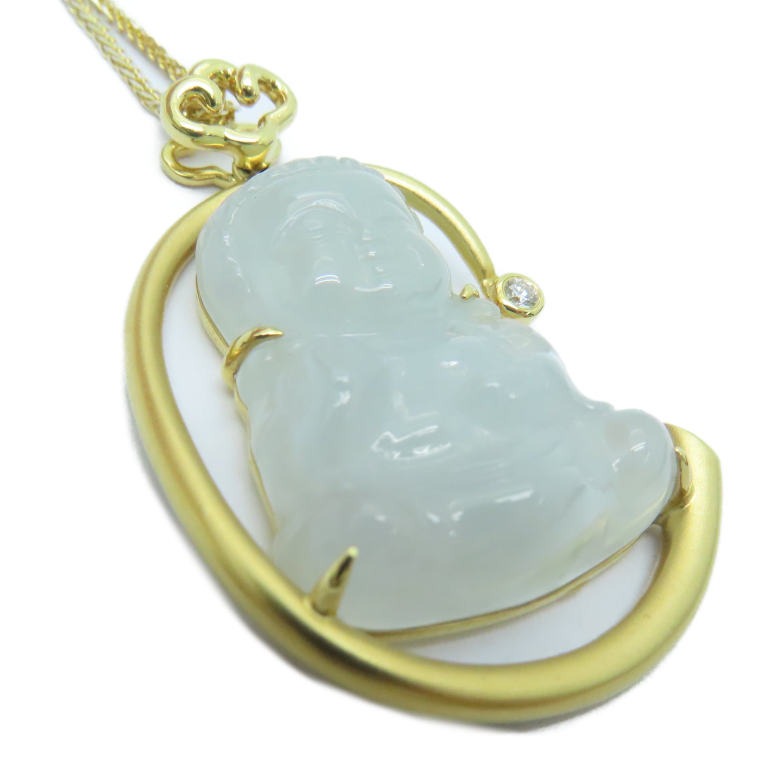JEWELRY [Sharp Discount] 18K Gold Jade Necklace Necklace
