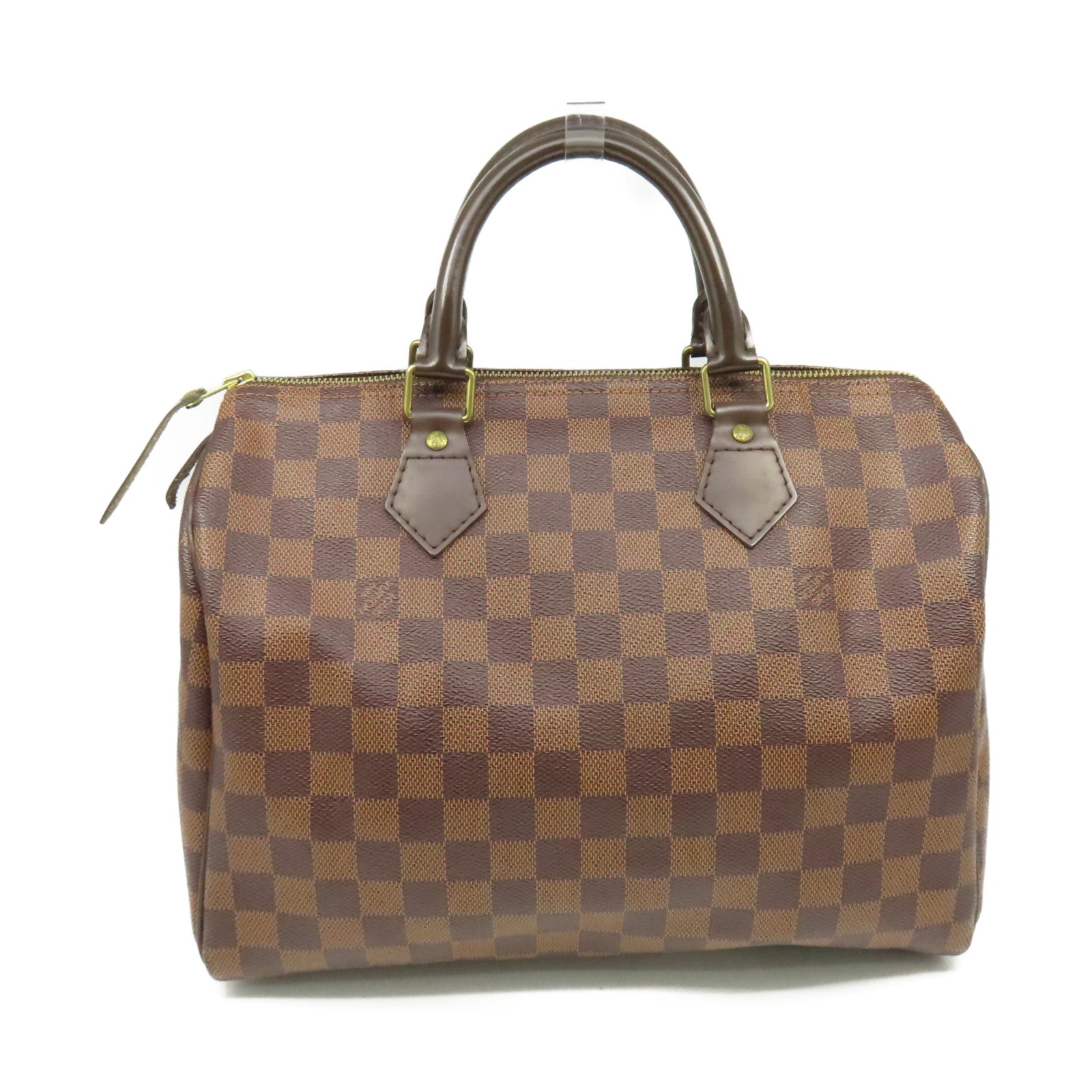 LOUIS VUITTON Damier Speedy 30金扣手挽袋啡色