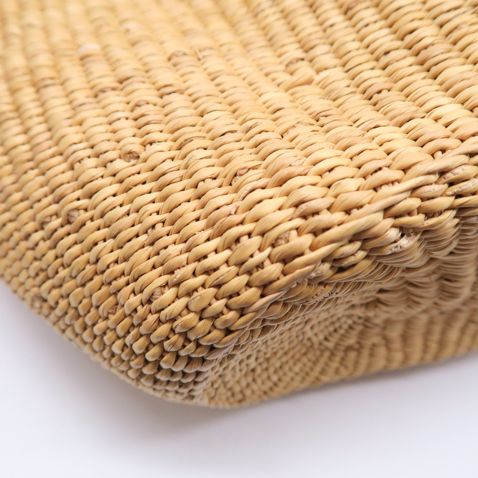 LOEWE Grass/牛皮皮革Shell Basket Bag手挽袋啡色