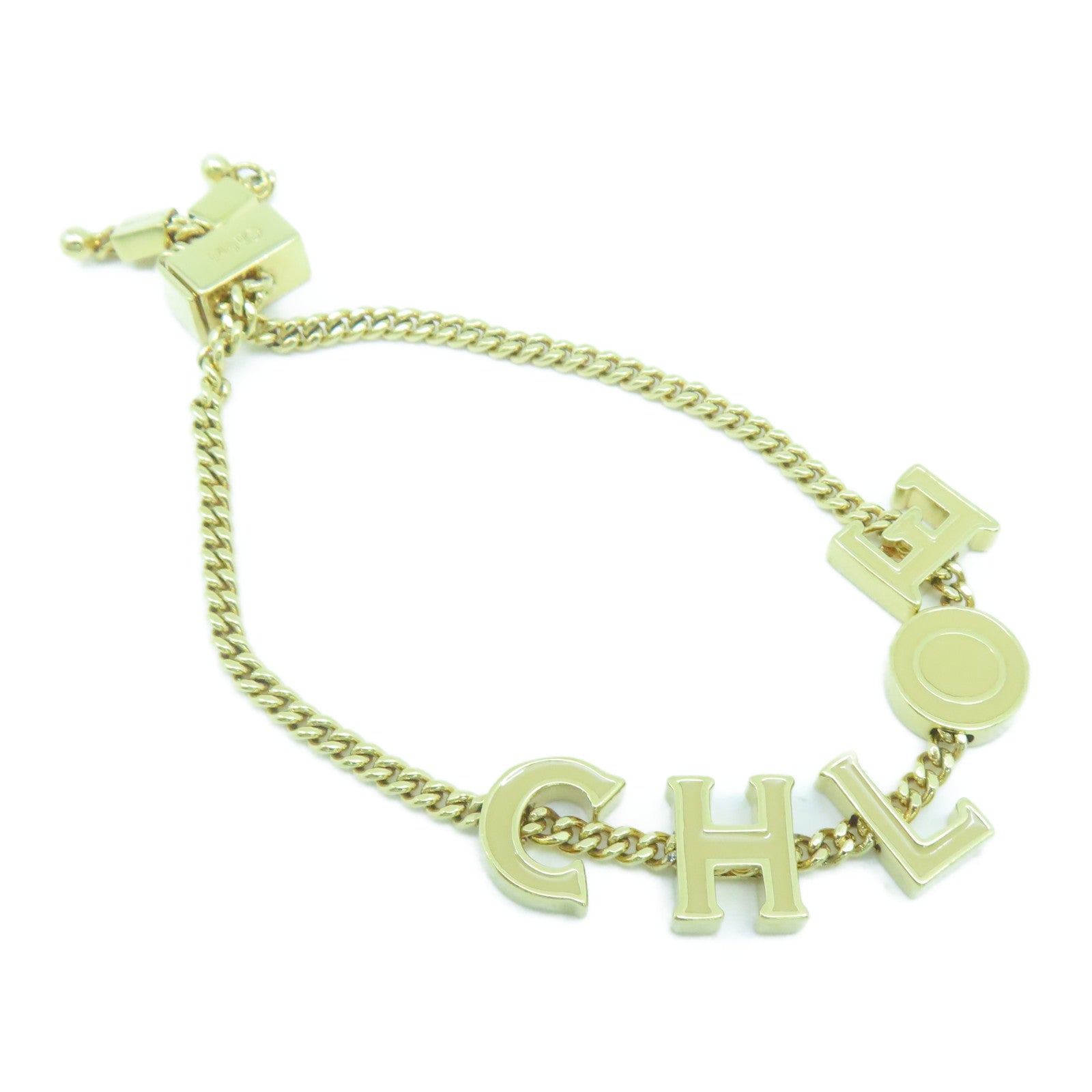 Chloe 金屬Bracelet金扣手鏈金色