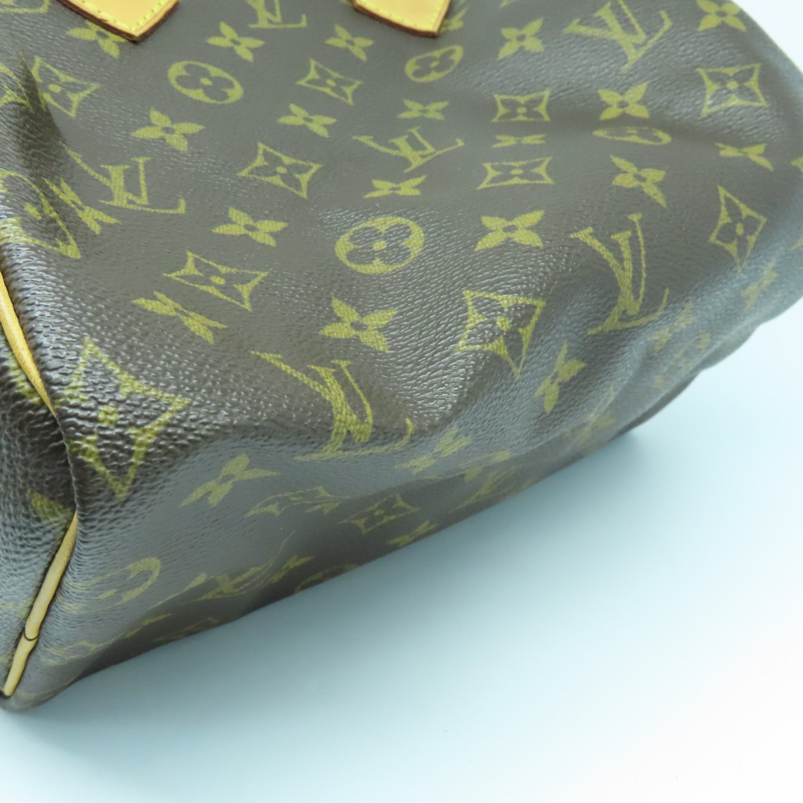 LOUIS VUITTON Monogram Speedy 25金扣手挽袋啡色