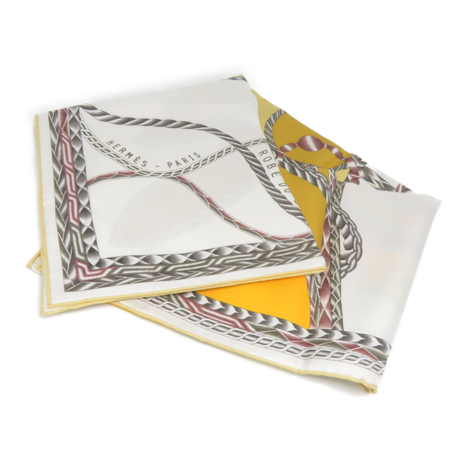 HERMES 【激減優惠】絲質Scarf絲巾白色