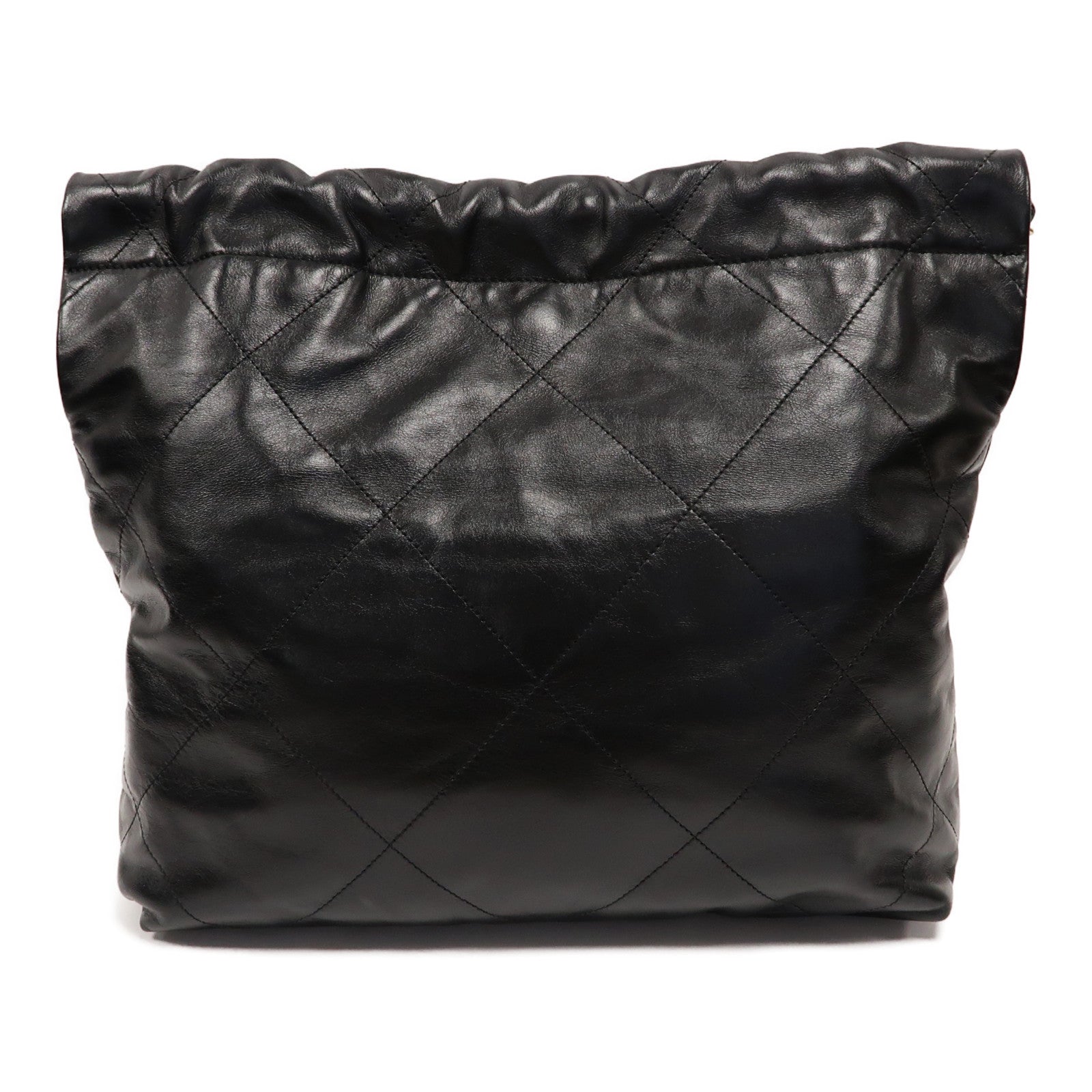 CHANEL 菱格羊皮皮革C22 Small金扣鏈帶肩背袋黑色