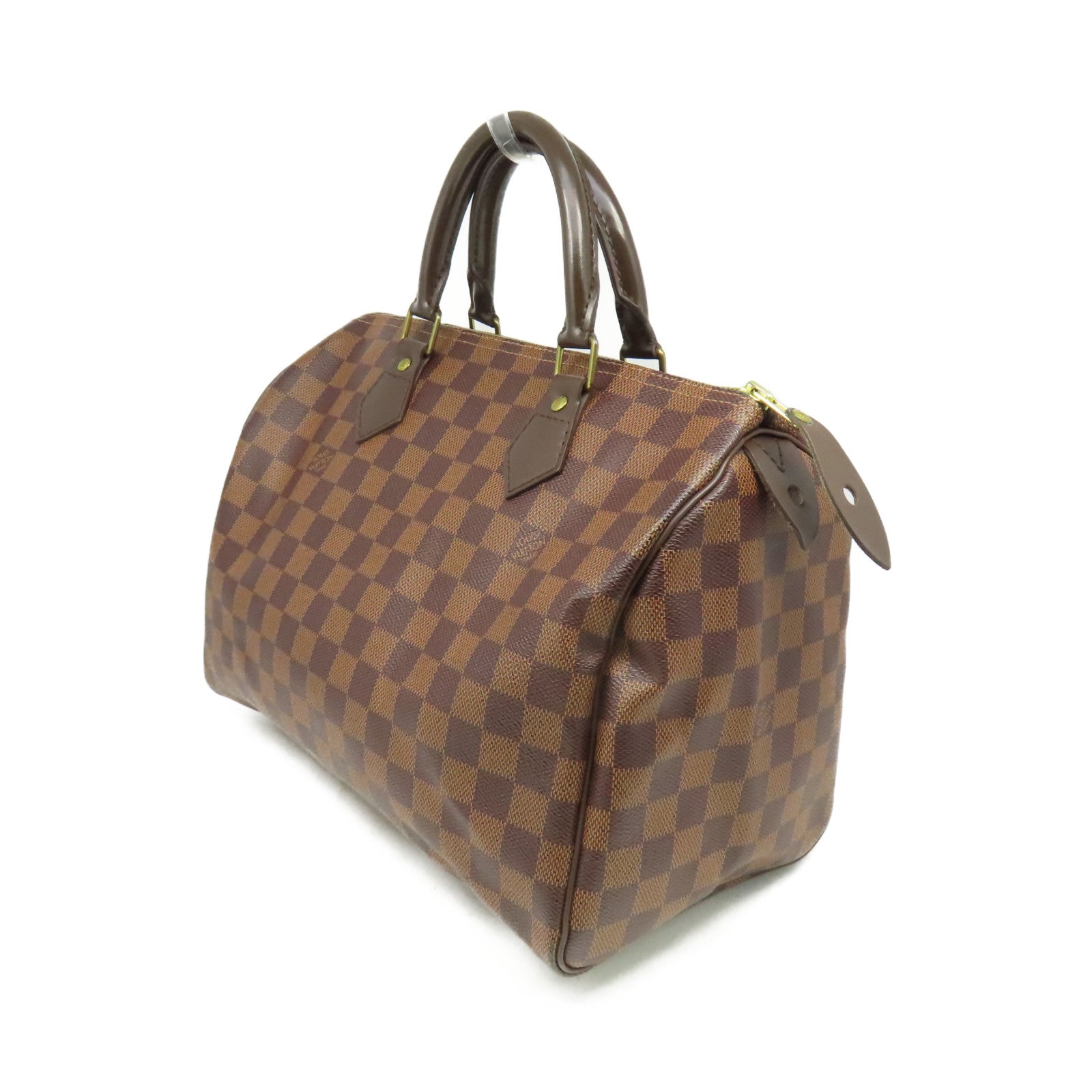LOUIS VUITTON Damier Speedy 30金扣手挽袋啡色