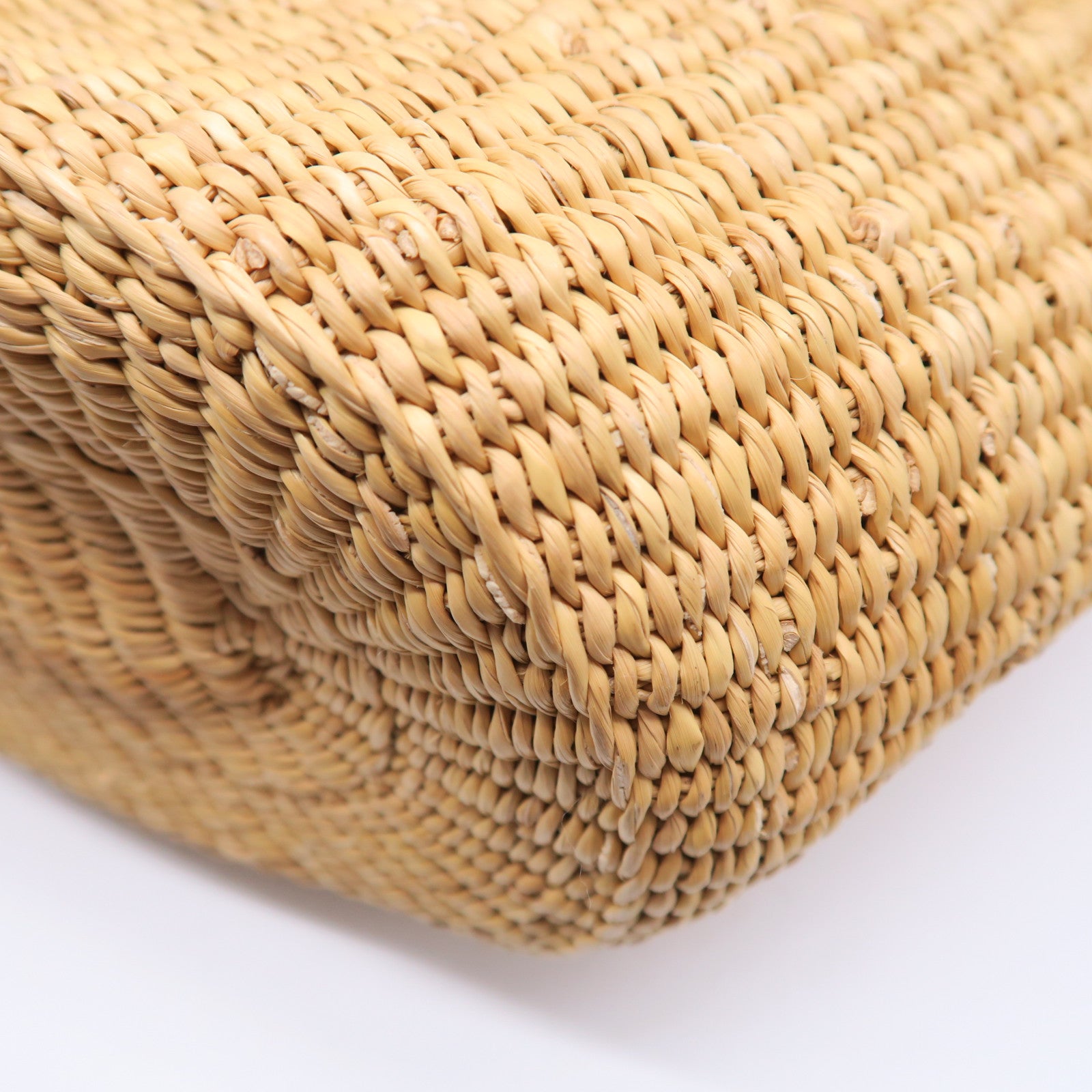 LOEWE Grass/牛皮皮革Shell Basket Bag手挽袋啡色