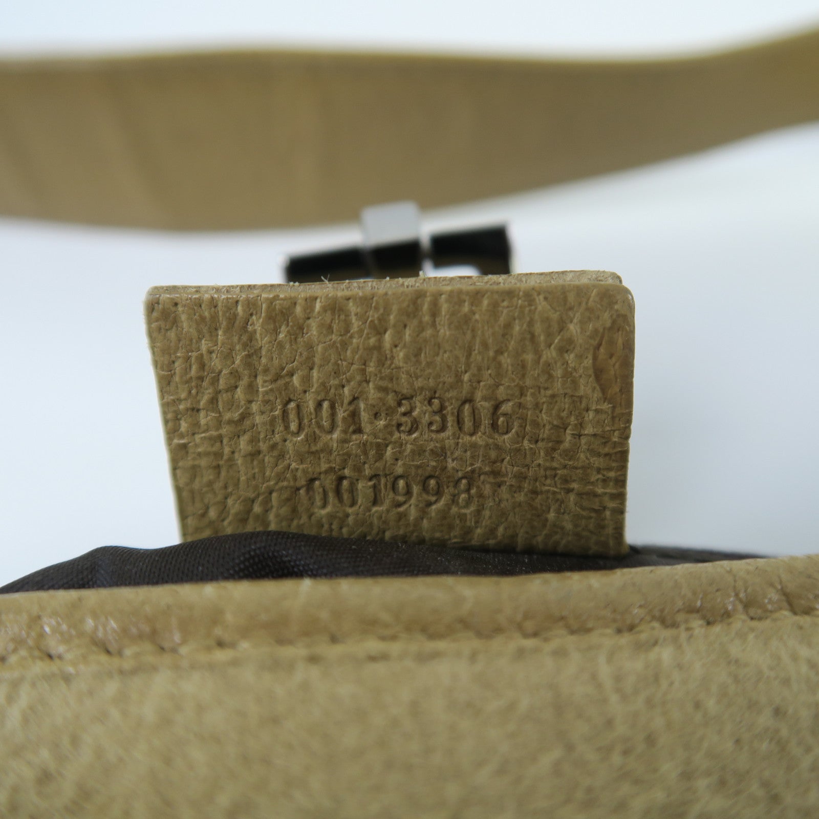 GUCCI 絨布/牛皮皮革Shoulder Bag銀扣肩背袋淺啡色
