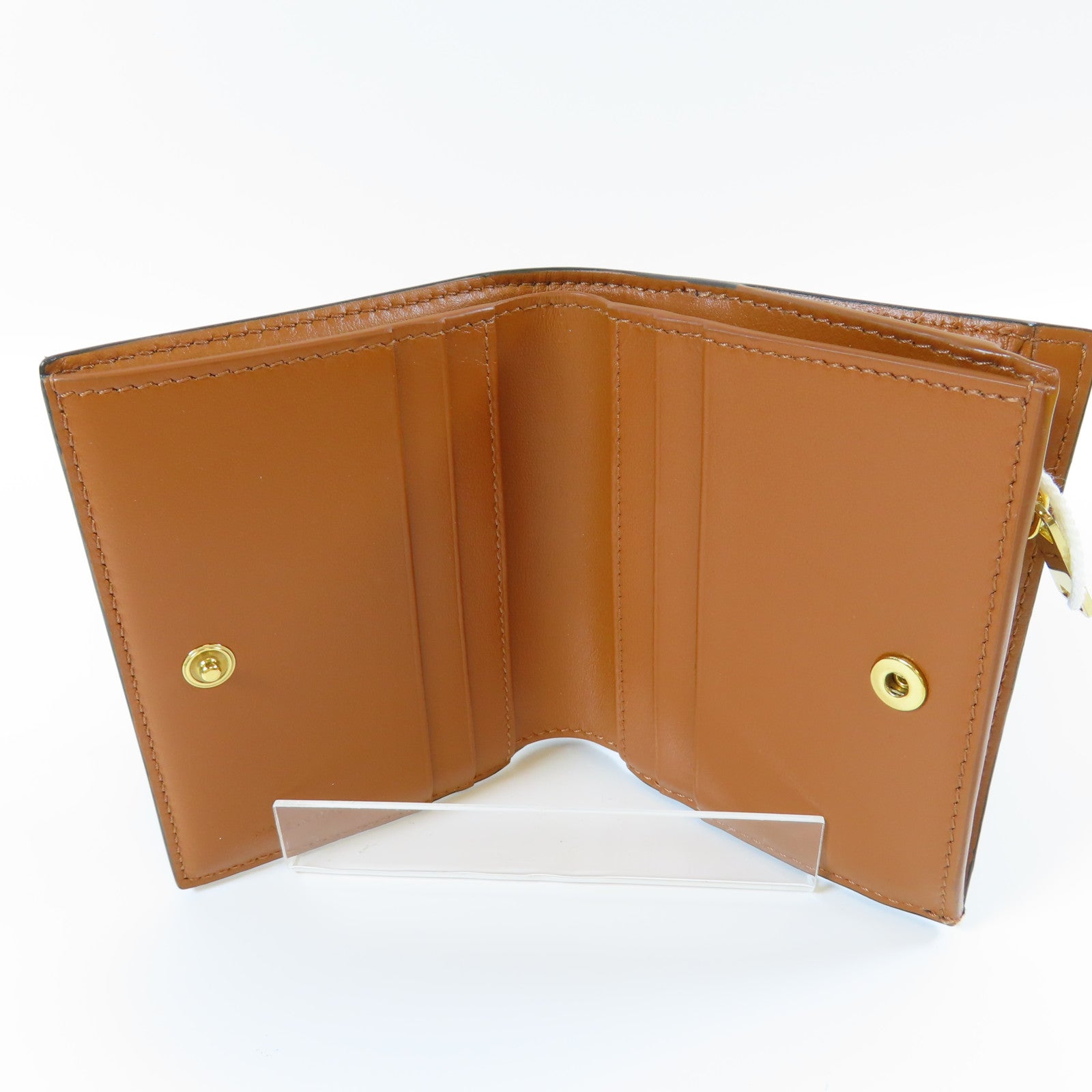 CELINE 塗層帆布Wallet金扣錢包啡色