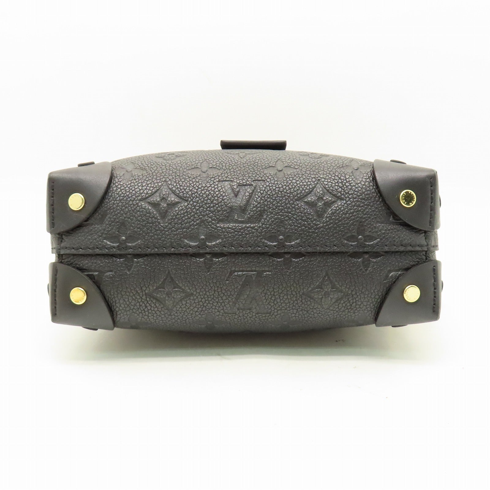 LOUIS VUITTON Monogram Empreinte Petite Malle Souple金扣手挽肩背兩用袋黑色