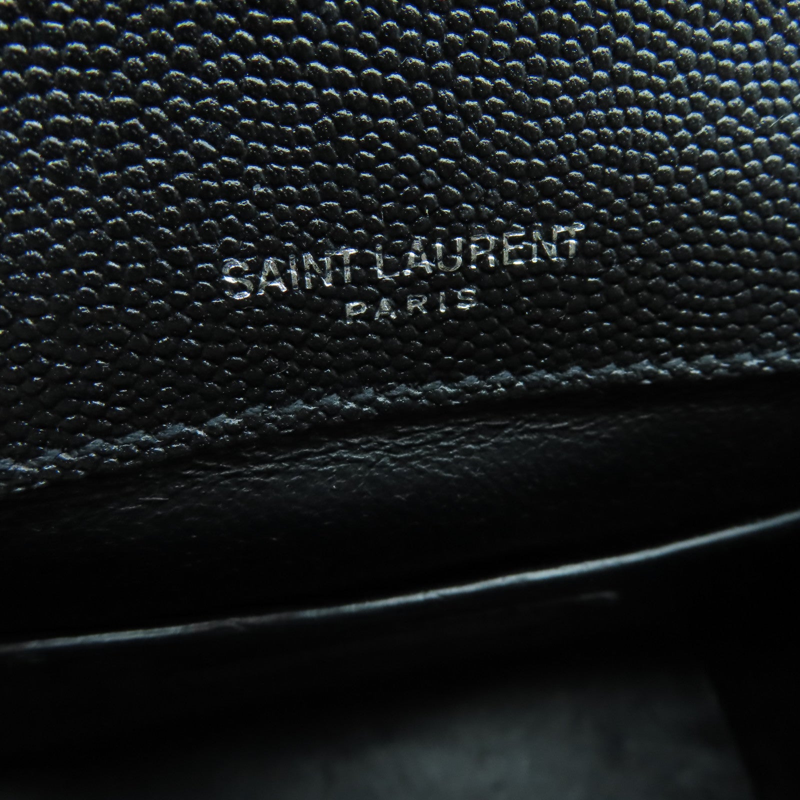 SAINT LAURENT 【激減優惠】牛皮皮革Vicky銀扣肩背袋黑色