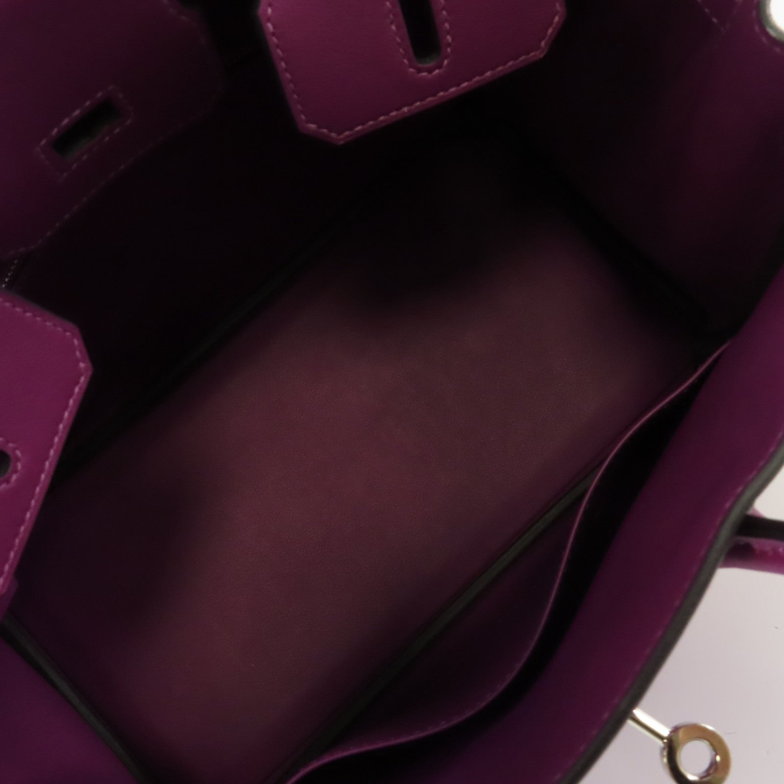 HERMES Swift皮革Birkin 25 Hand Bag銀扣手挽袋Anemone/海葵紫色