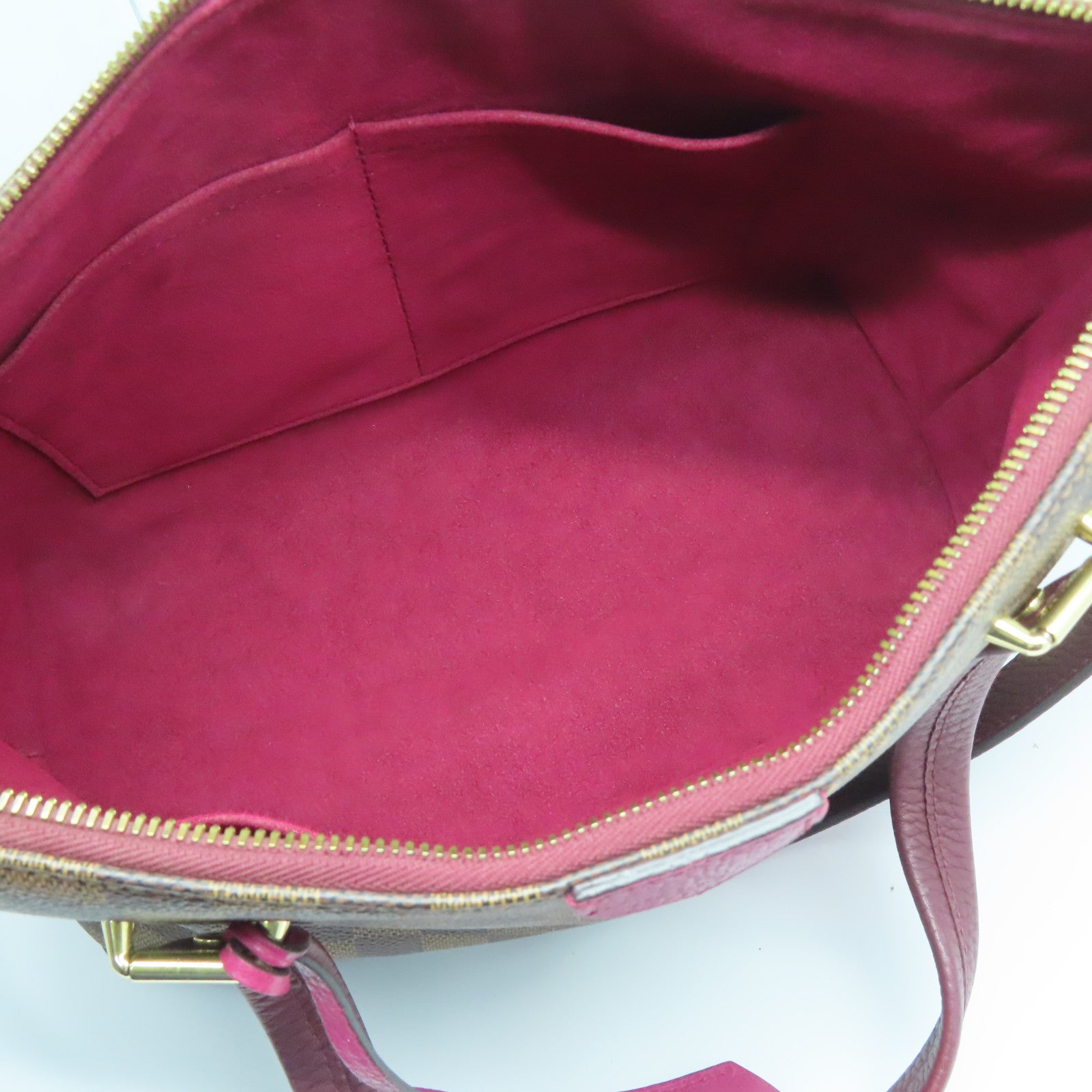 LOUIS VUITTON Damier Hyde Park金扣手挽肩背两用袋啡色紫色