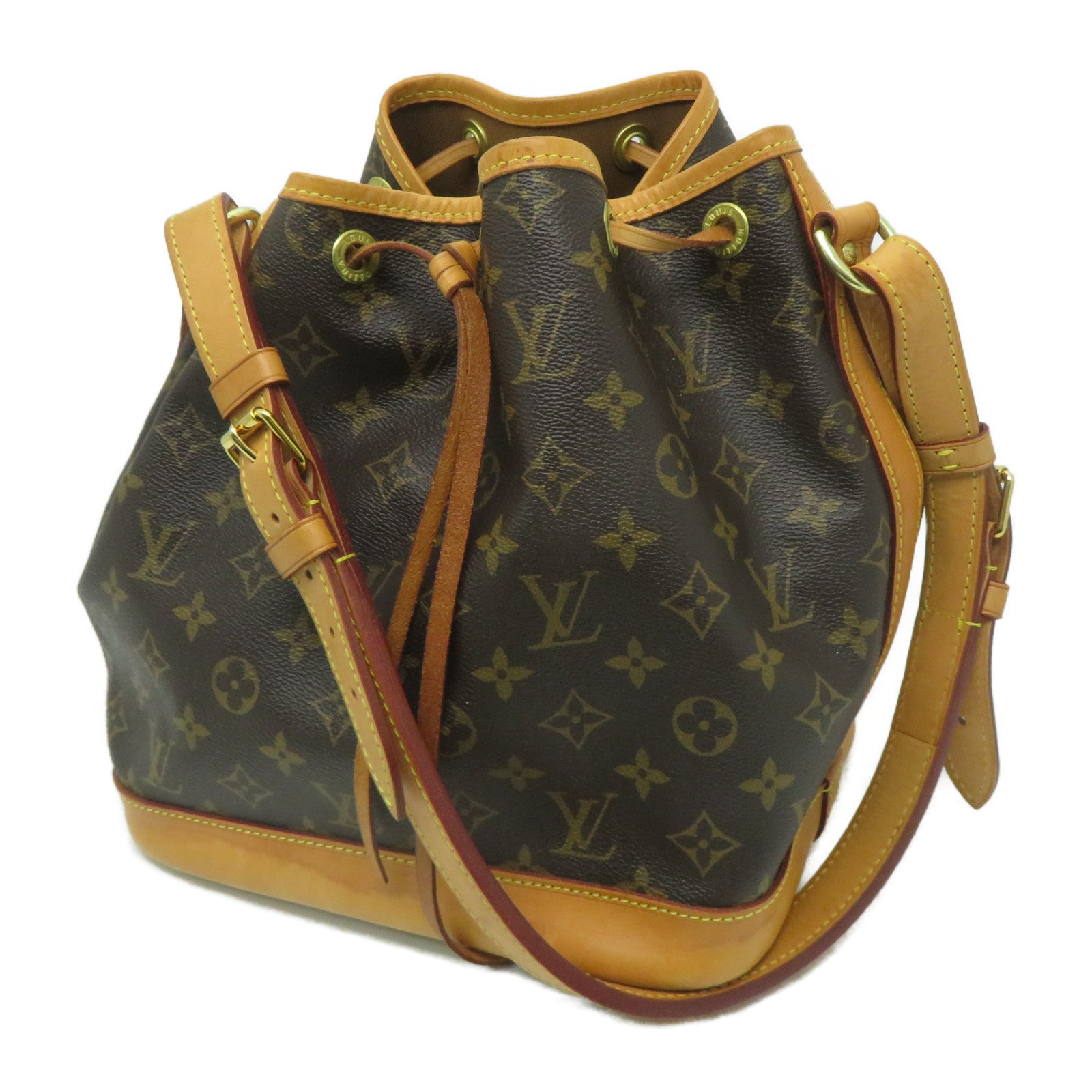 LOUIS VUITTON Monogram Petit Noe金扣肩背袋啡色