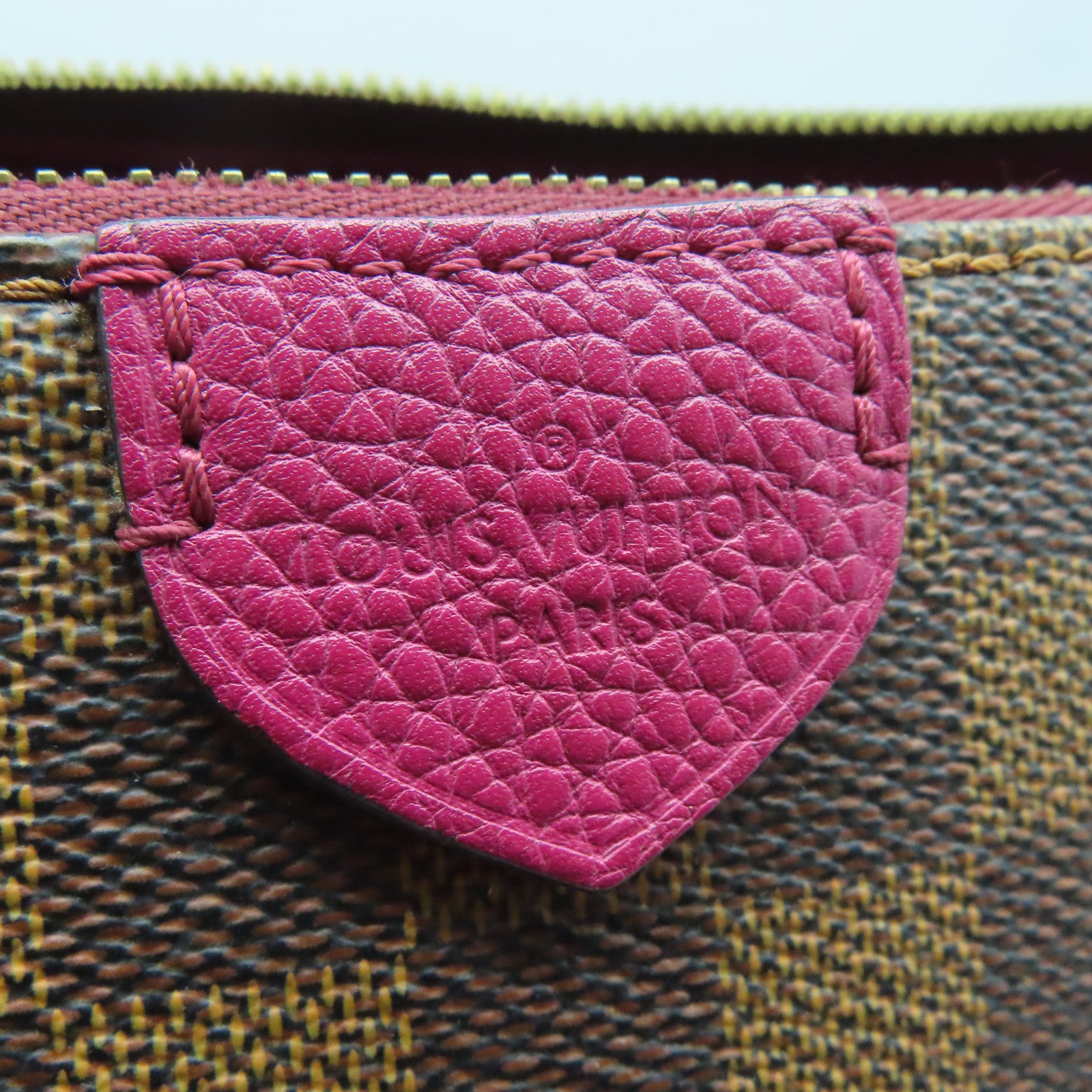 LOUIS VUITTON Damier Hyde Park金扣手挽肩背两用袋啡色紫色