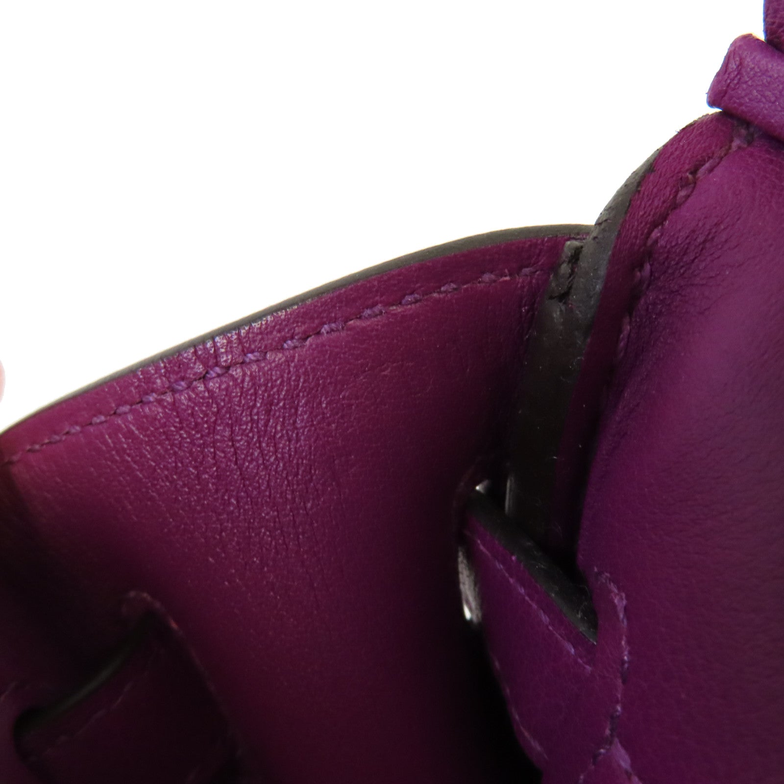 HERMES Swift皮革Birkin 25 Hand Bag銀扣手挽袋Anemone/海葵紫色