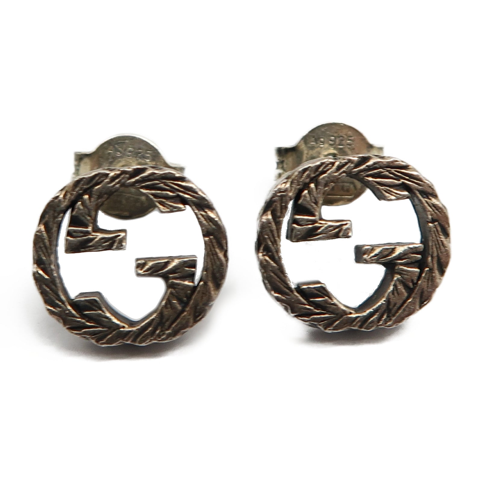 GUCCI 925純銀Interlocking G Earrings耳環